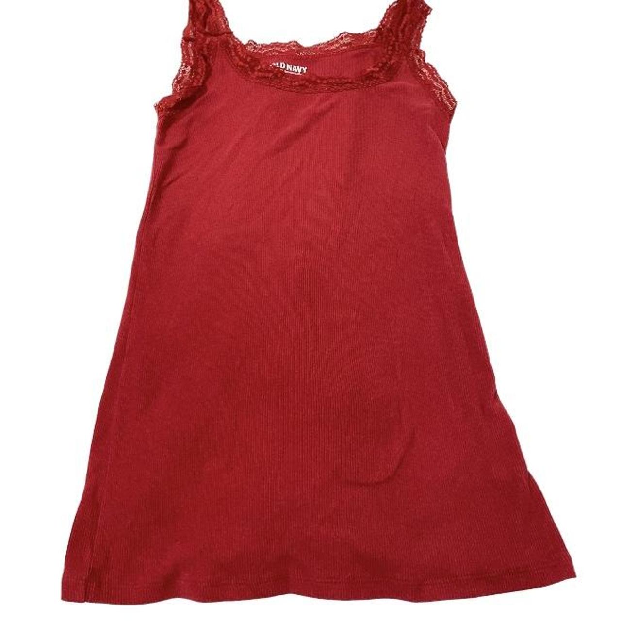 Old Navy Women's Red and Burgundy Vest Depop