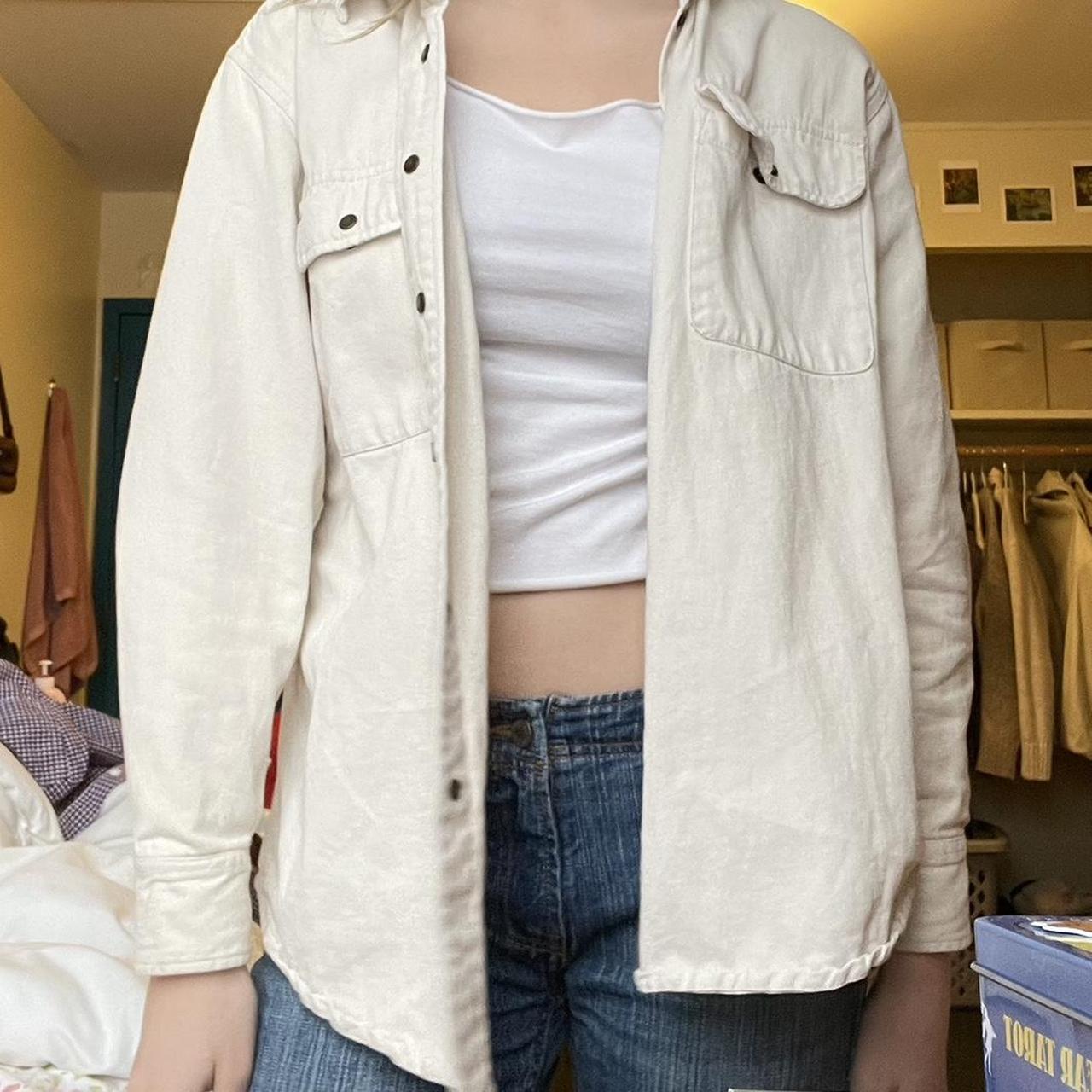 Brandy Melville Women's Cream Jacket Depop
