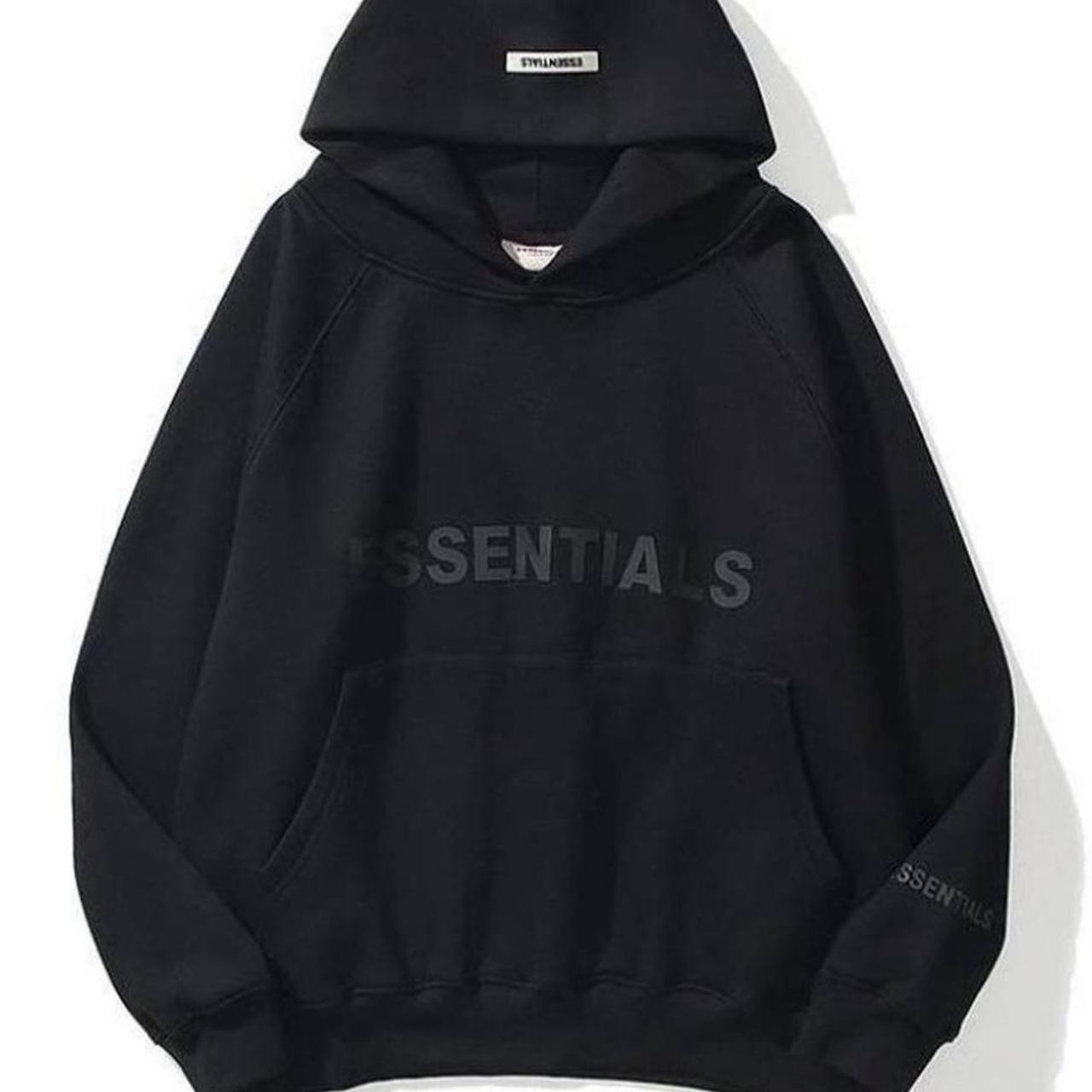 Black Essentials Hoodie Size medium New with tags... - Depop