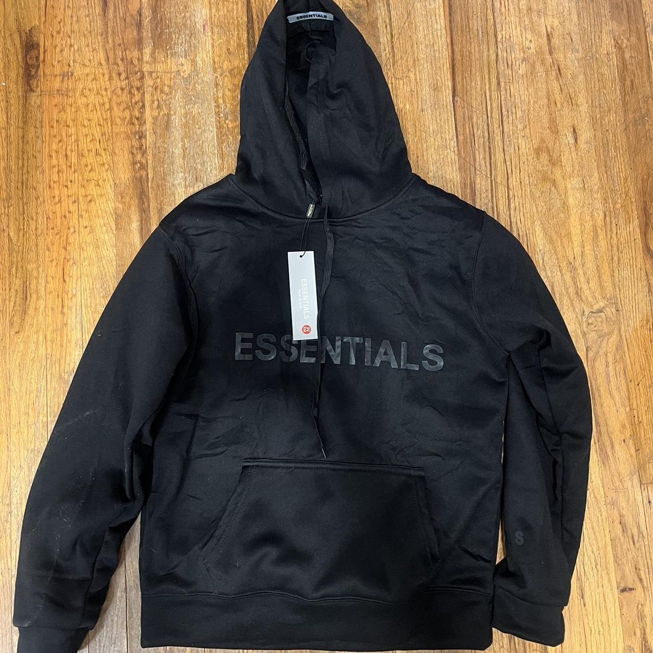 Black Essentials Hoodie Size medium New with tags... - Depop
