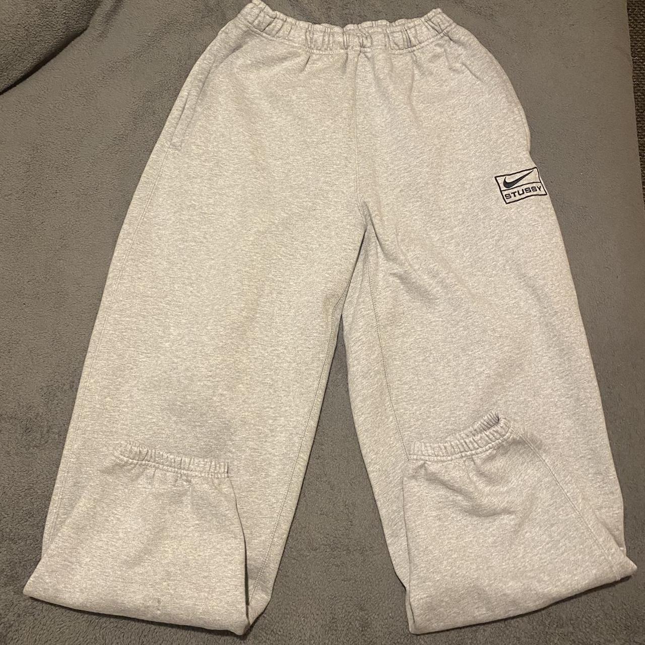 Nike x stussy Joggers Grey Size M perfect baggy... - Depop