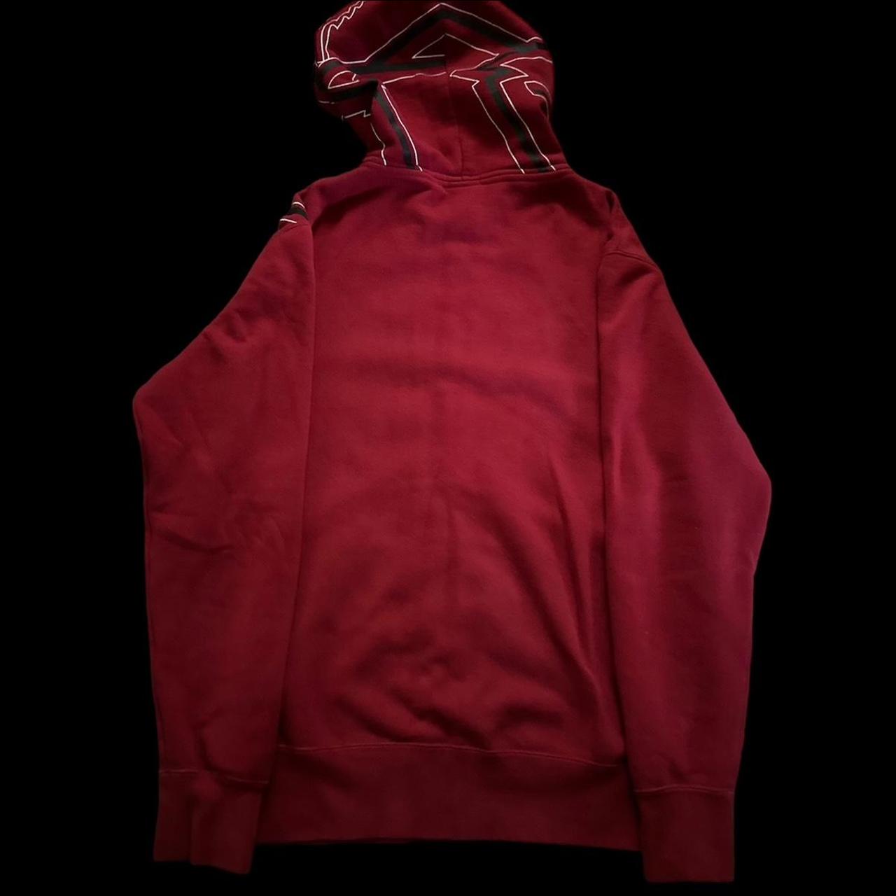 Men's Red and Black Hoodie Depop