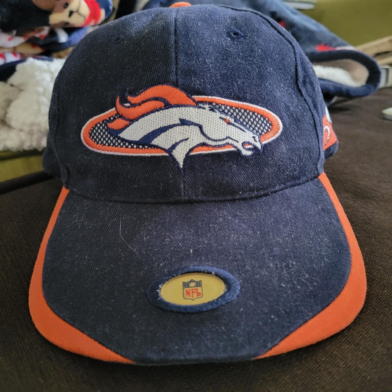 Denver Broncos NFL Hat trucker sports Cap vtg old D logo Blue