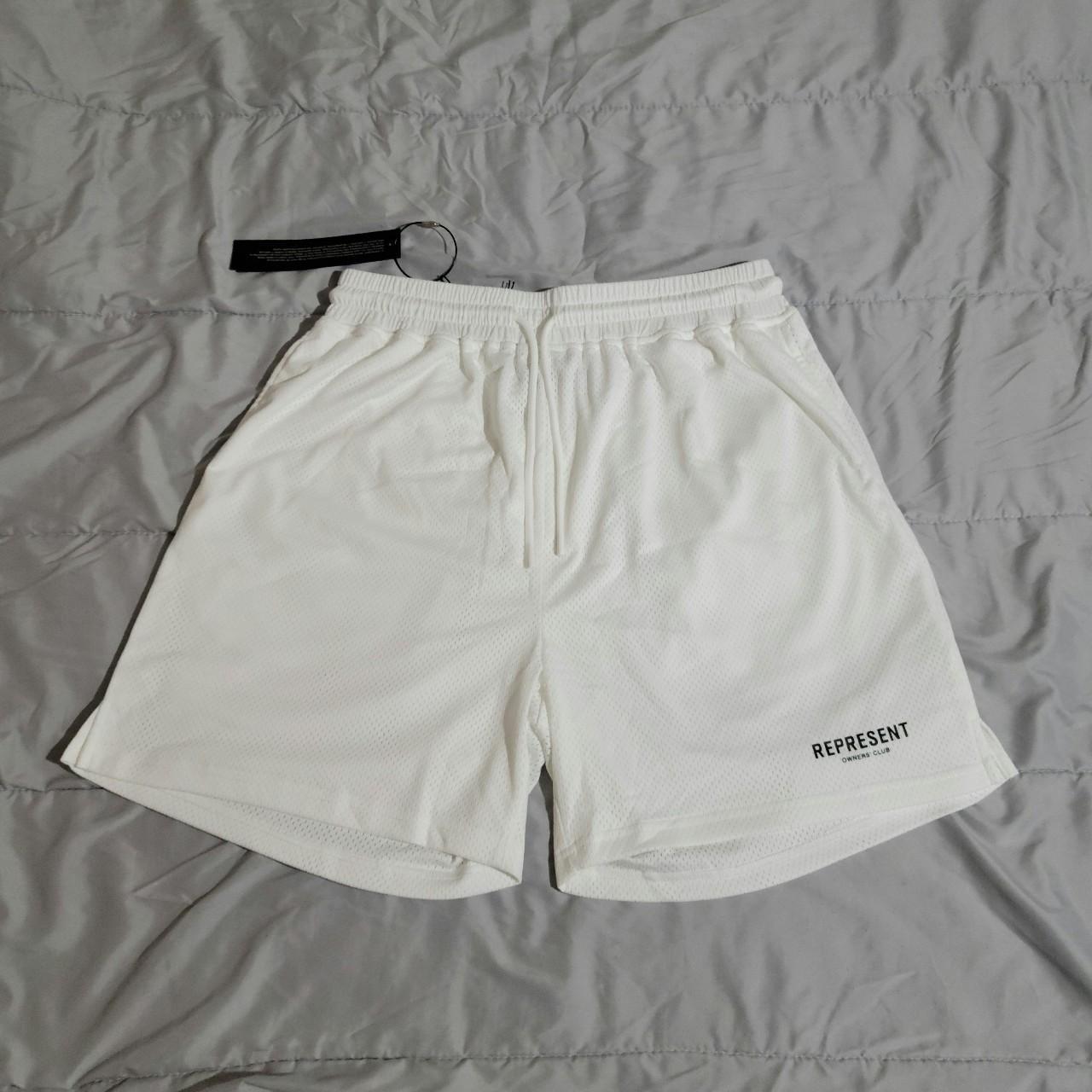 Represent Clo. Mesh Shorts White (SIZE: XL) •... - Depop