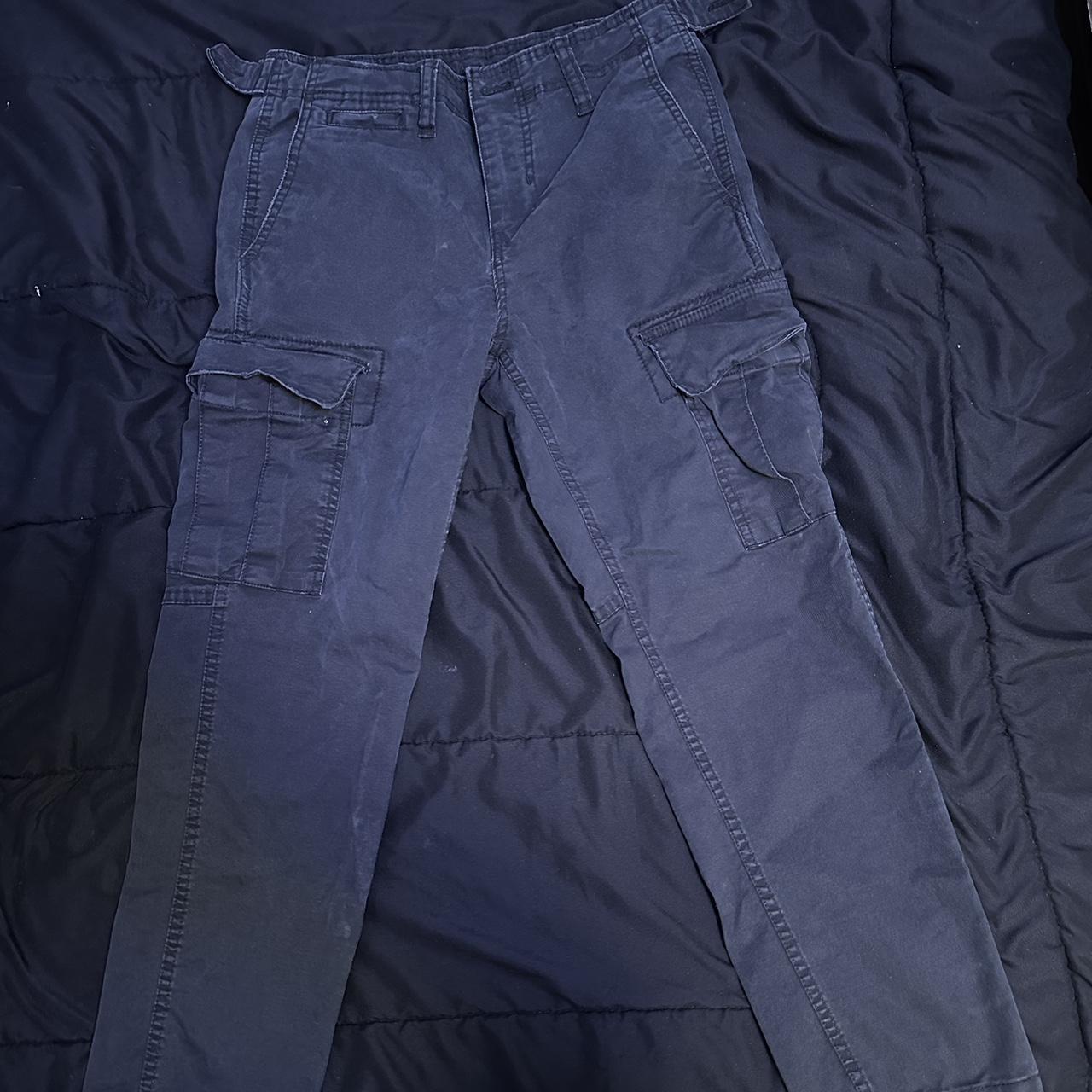 AMERICAN EAGLE Black Cargo pants size... - Depop