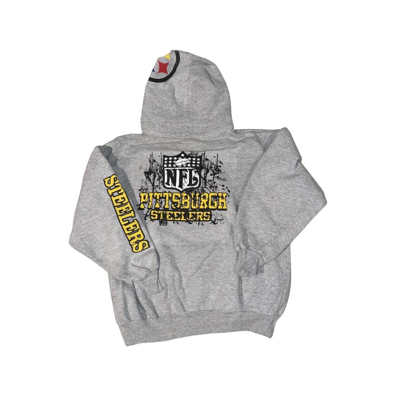 Kids Vintage Acid Wash Pittsburgh Steelers Hoodie Youth XL 