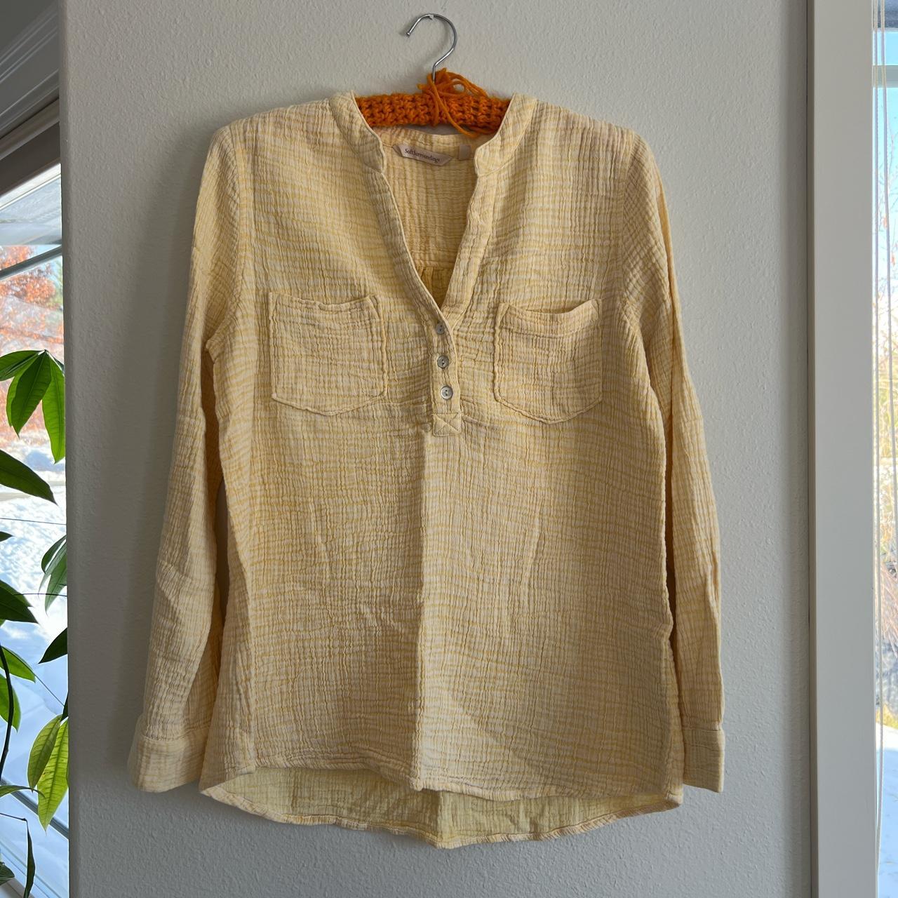 Soft Surroundings 100% cotton tunic Size small GUC... - Depop