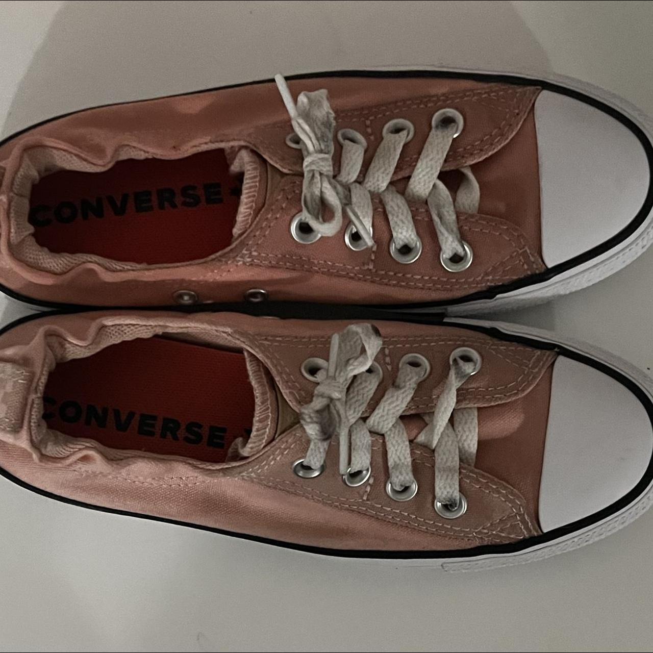 salmon pink converse