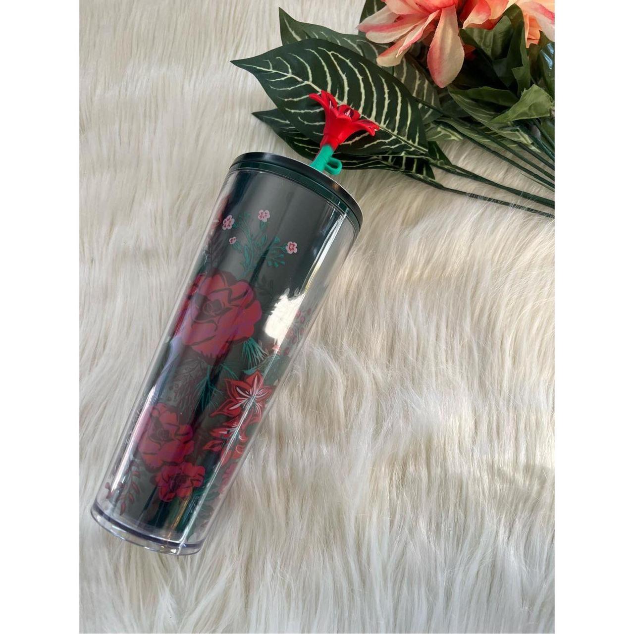 NEW Starbucks Holiday 2022 Poinsettia Silicon Straw Topper Cold