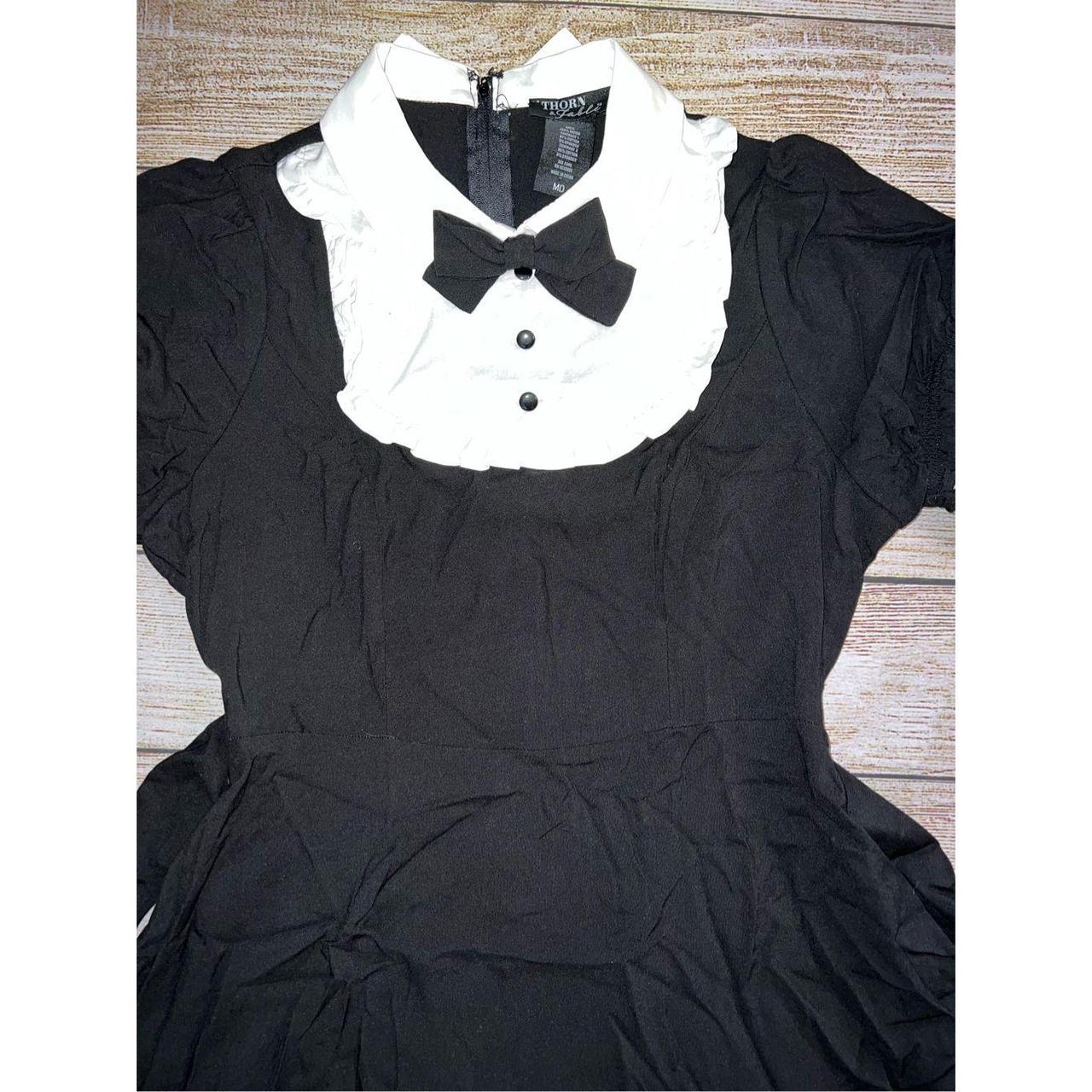 Hot Topic Black & White Stripe Twofer Dress