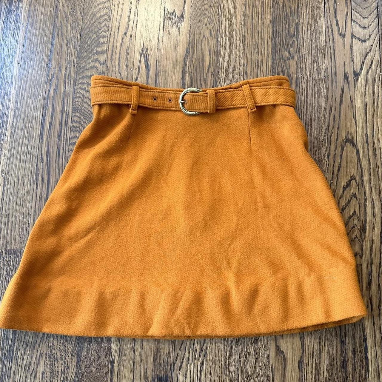 American Vintage Women's Orange Skirt | Depop