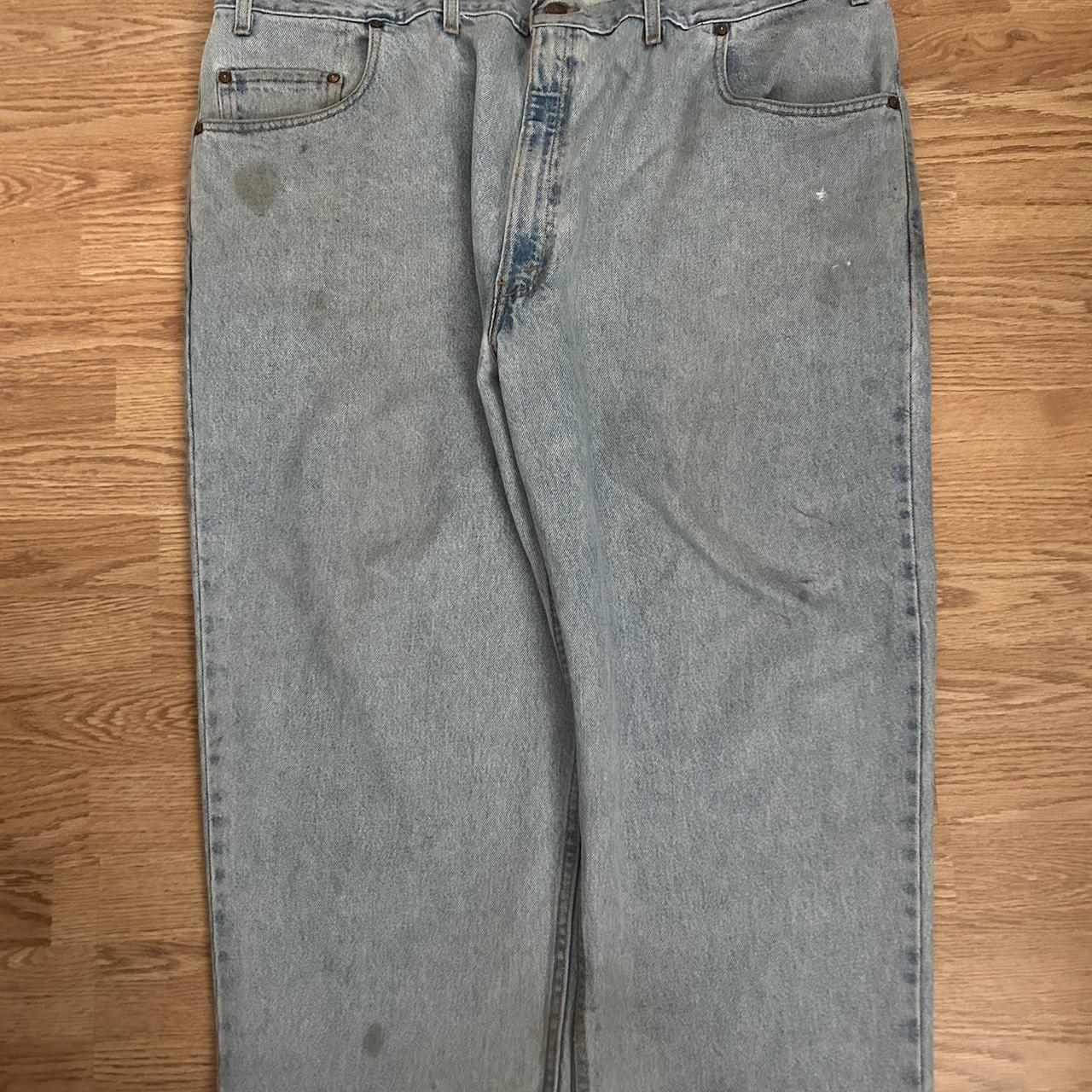 BIG ASS LEVI JEANS size 46 by 30 very baggy has some... - Depop