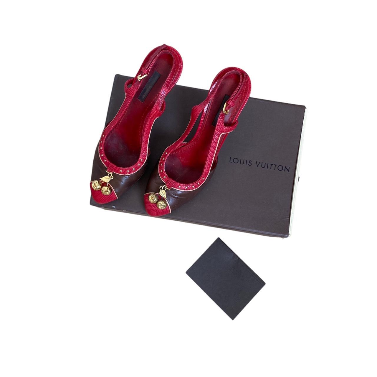 Louis Vuitton Red Back Heels