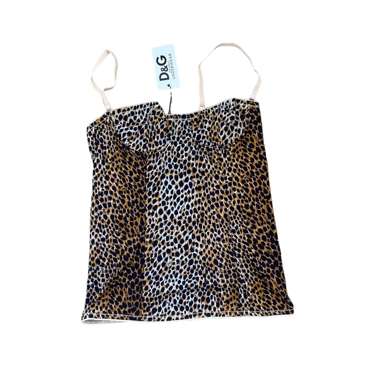 Y2k Dolce And Gabbana Leopard Print Cami Top Brand Depop