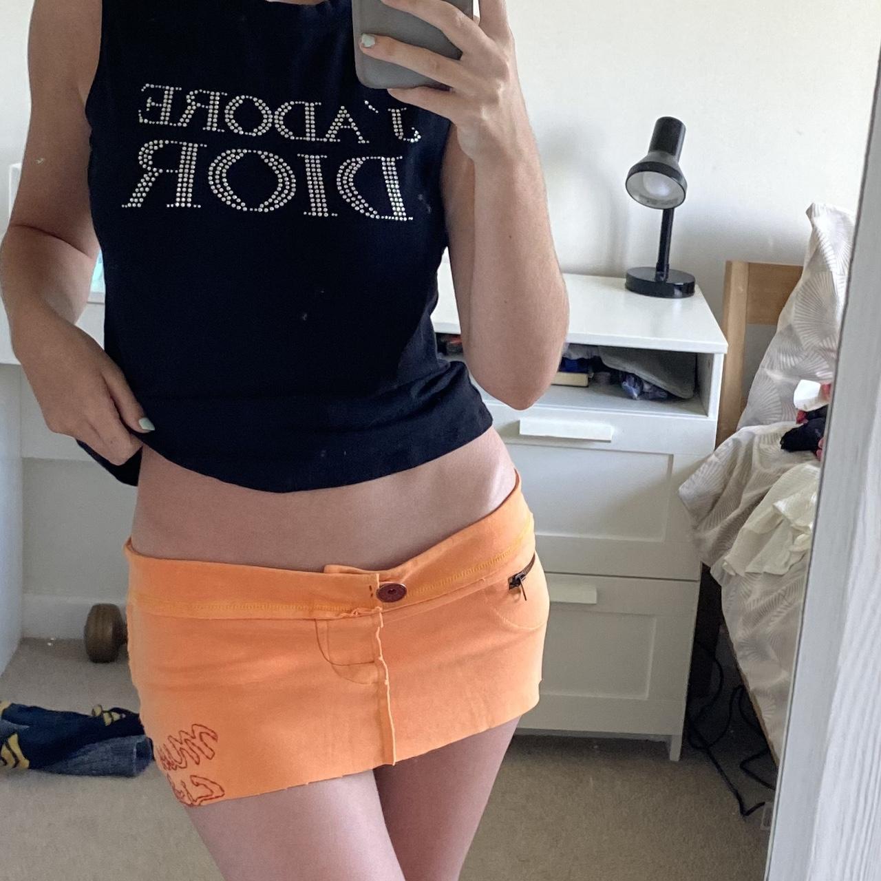 Miss Sixty Women S Orange Skirt Depop