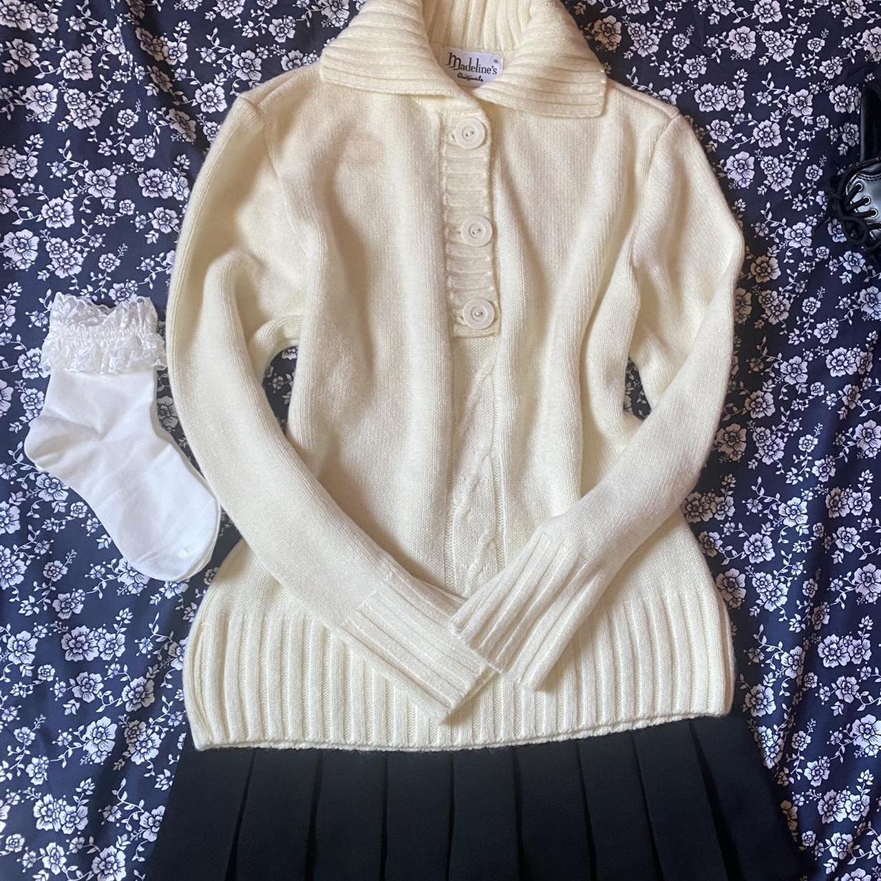 White knit sweater ! Really cute for the winter and... - Depop