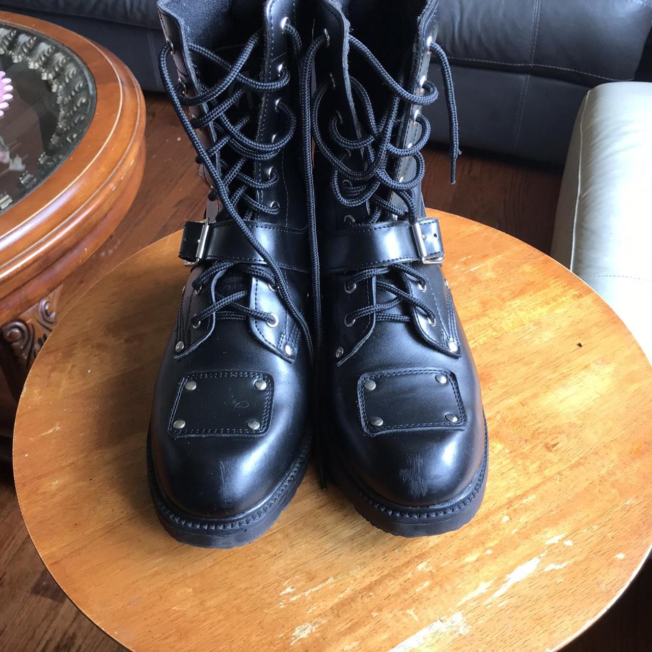 black akoury combat boots women size 9 mens 7 1 2. Depop