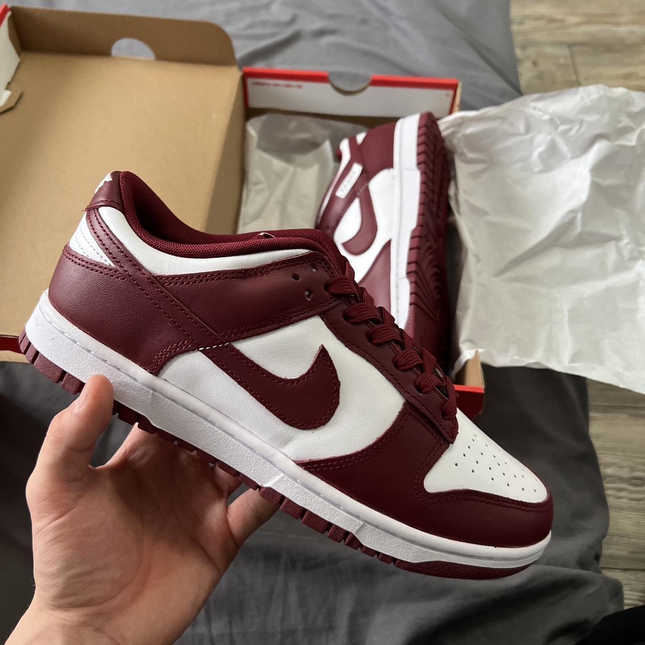 team red nike dunk low