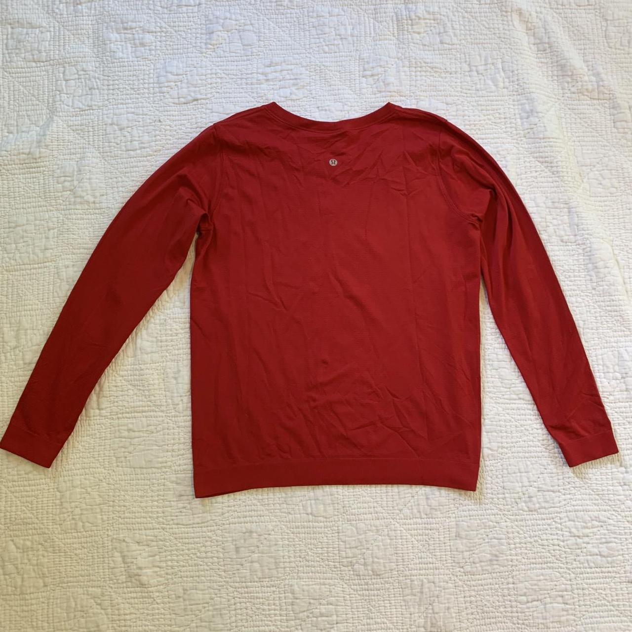 Lululemon red long sleeve workout top Buttery soft... - Depop