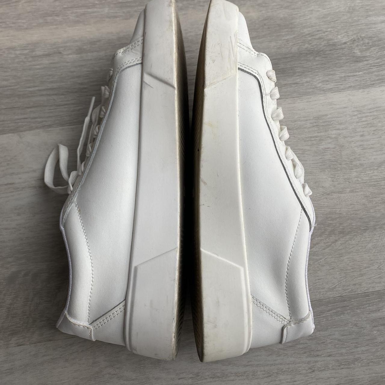 ZARA WHITE LEATHER SHOES GREAT FOR GOING OUT SIZE 41... - Depop