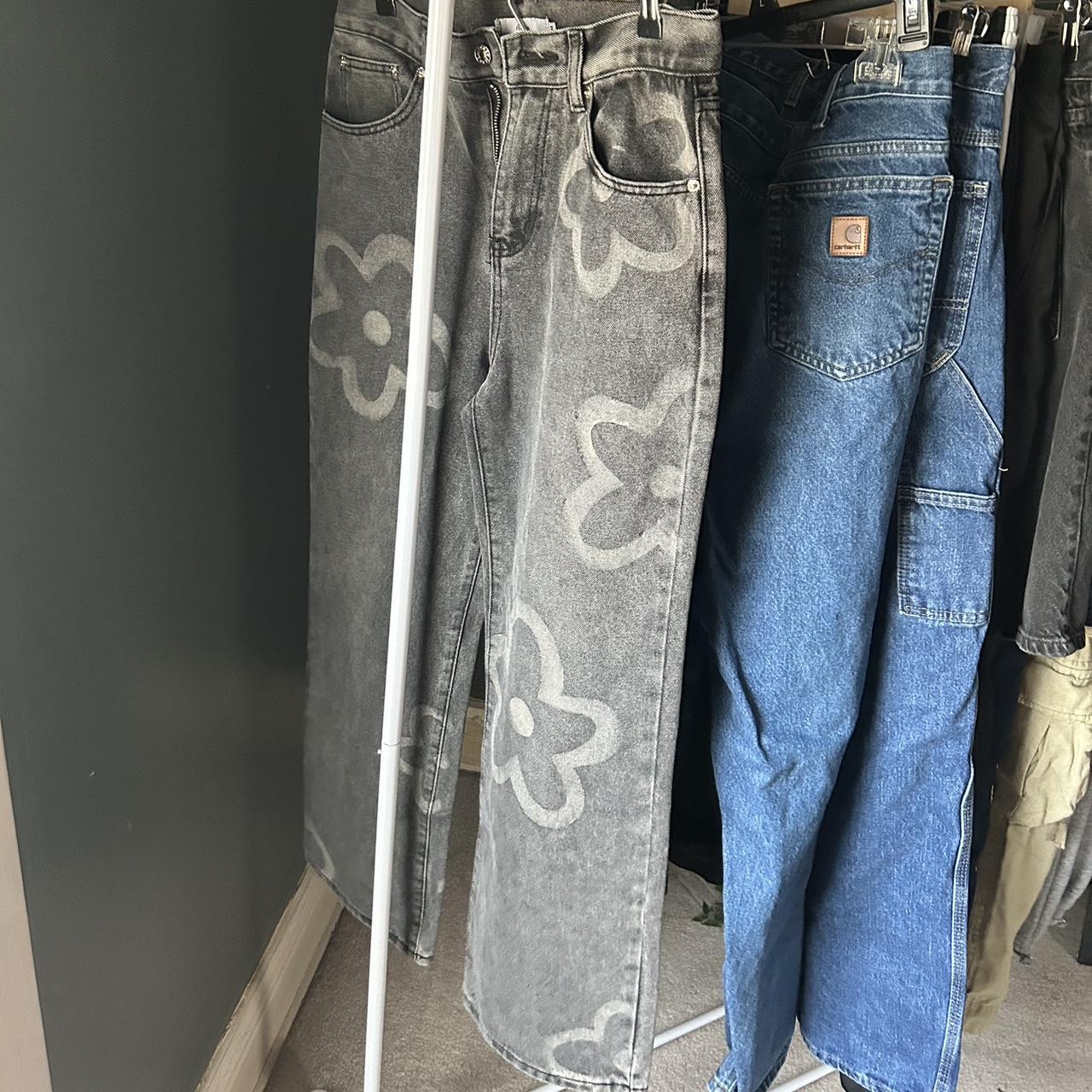 Adam Selman Women's Grey and White Jeans (3)