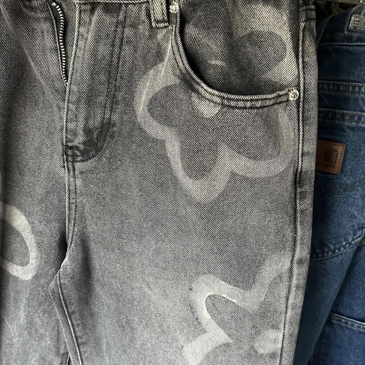 Adam Selman Women's Grey and White Jeans (4)