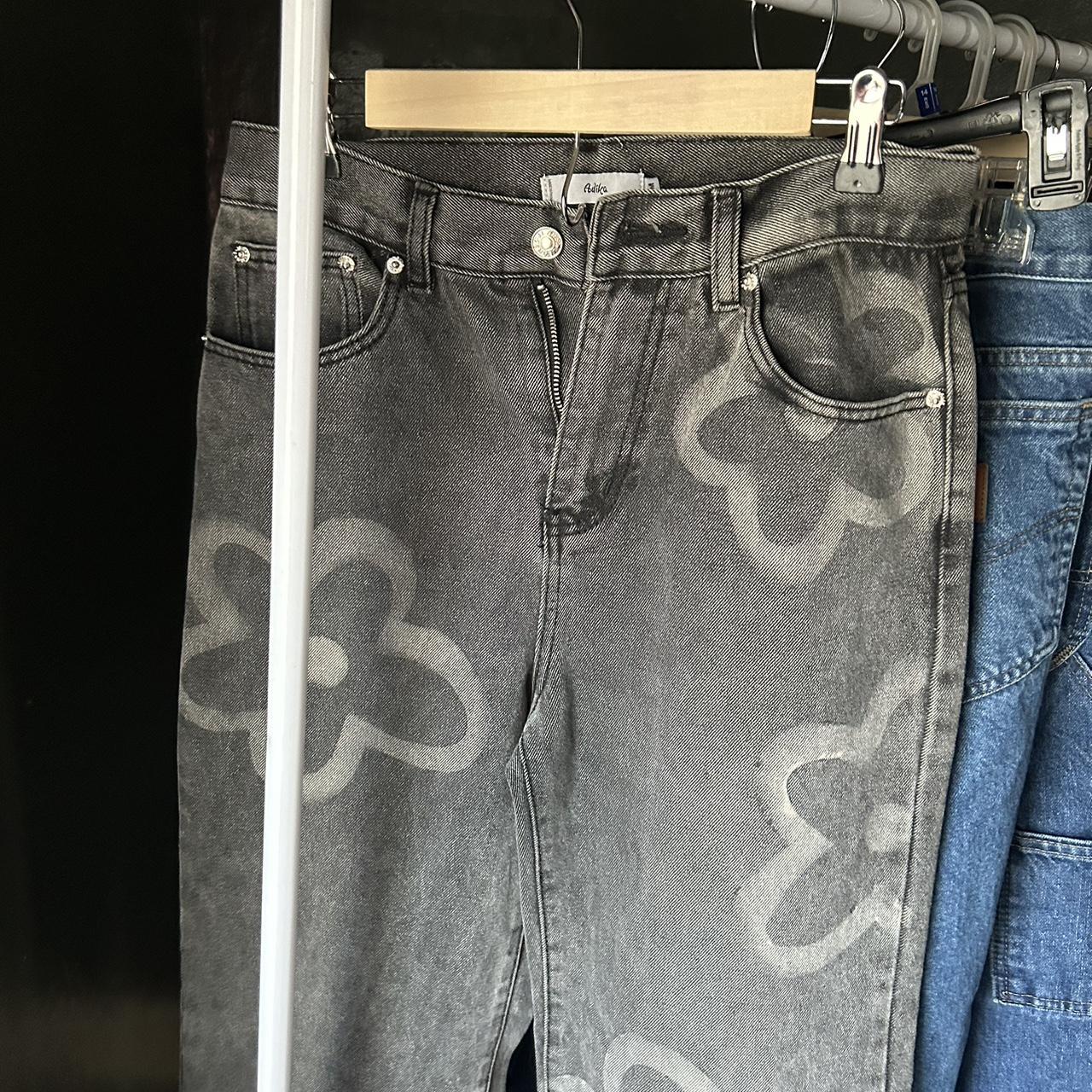 Adam Selman Women's Grey and White Jeans (6)