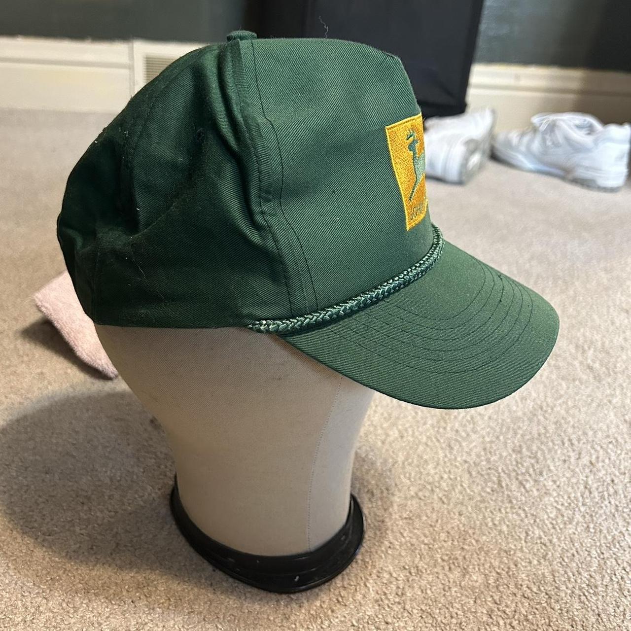 John Deere Men's Green and Yellow Hat Depop