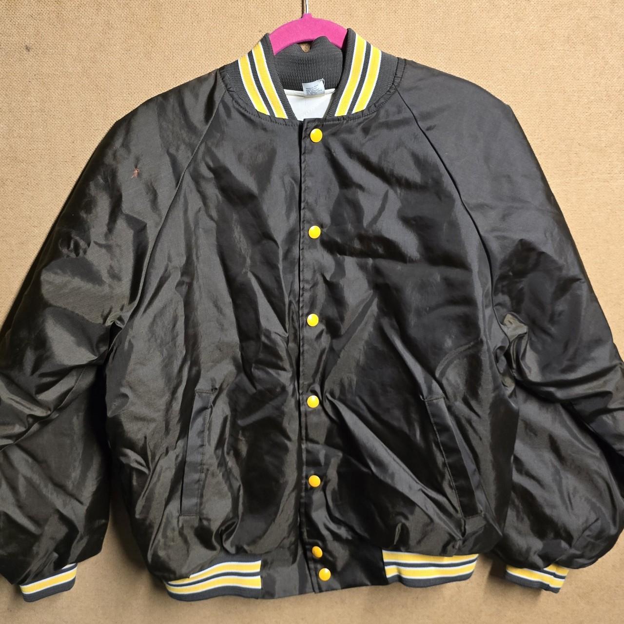 Vintage Burger King Satin Bomber Jacket L Brown Depop