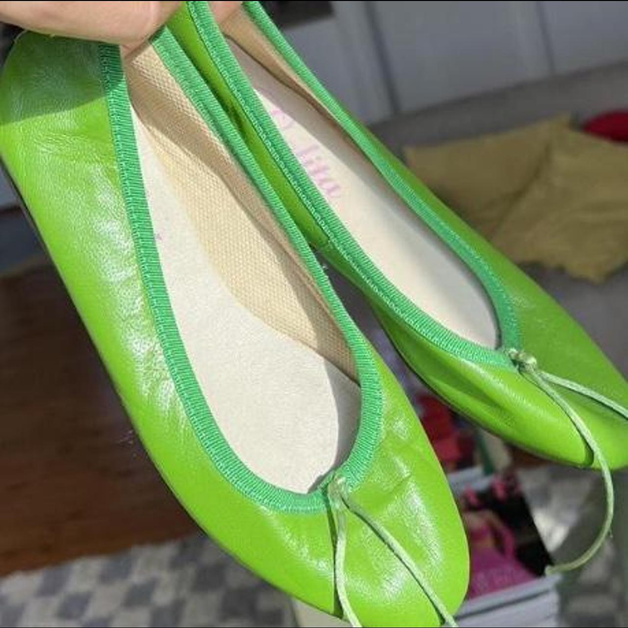 Women's Green Ballet-shoes | Depop