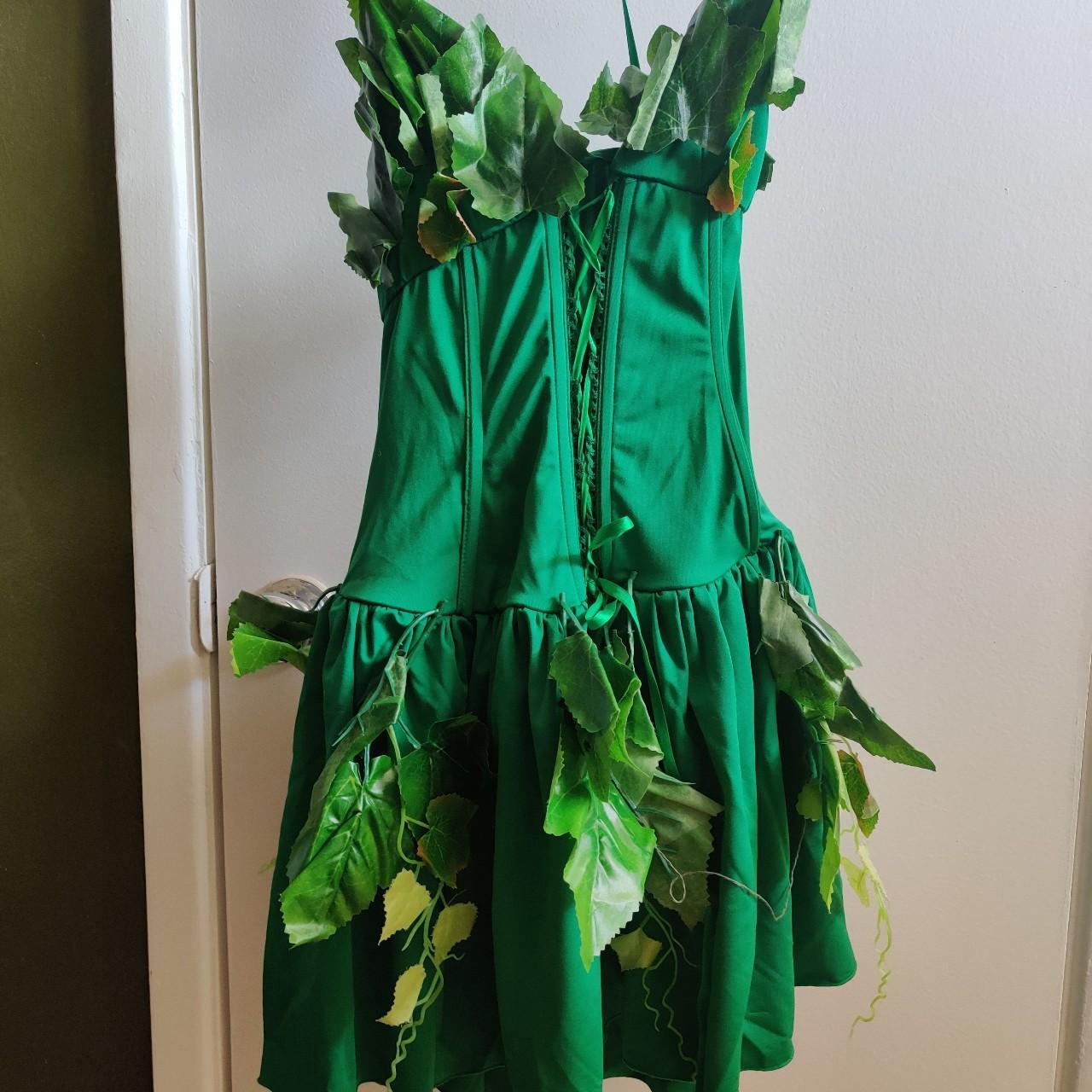 Leafy Green Corset Halter Dress Great For #fairy - Depop