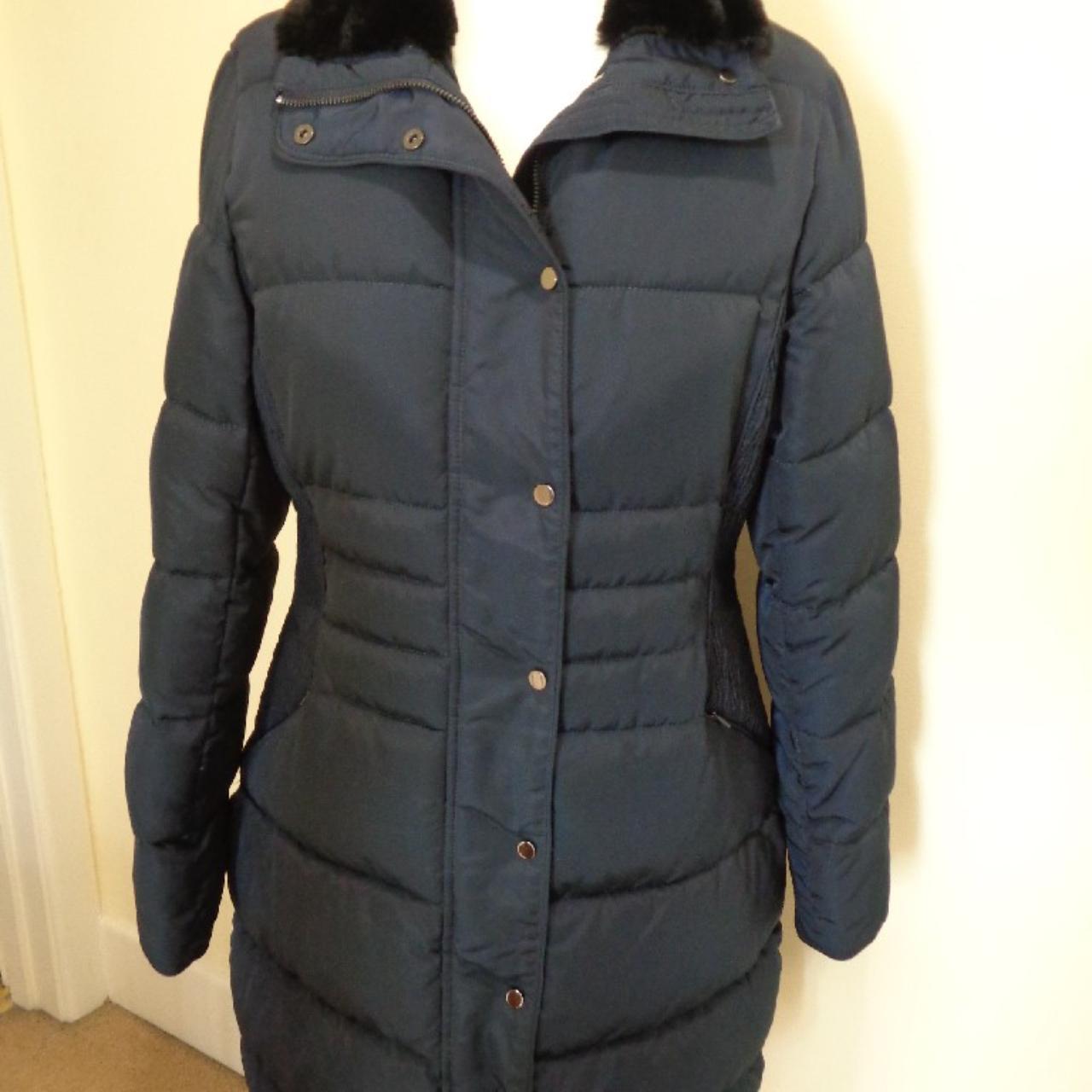 Hobbs navy faux fur on sale coat