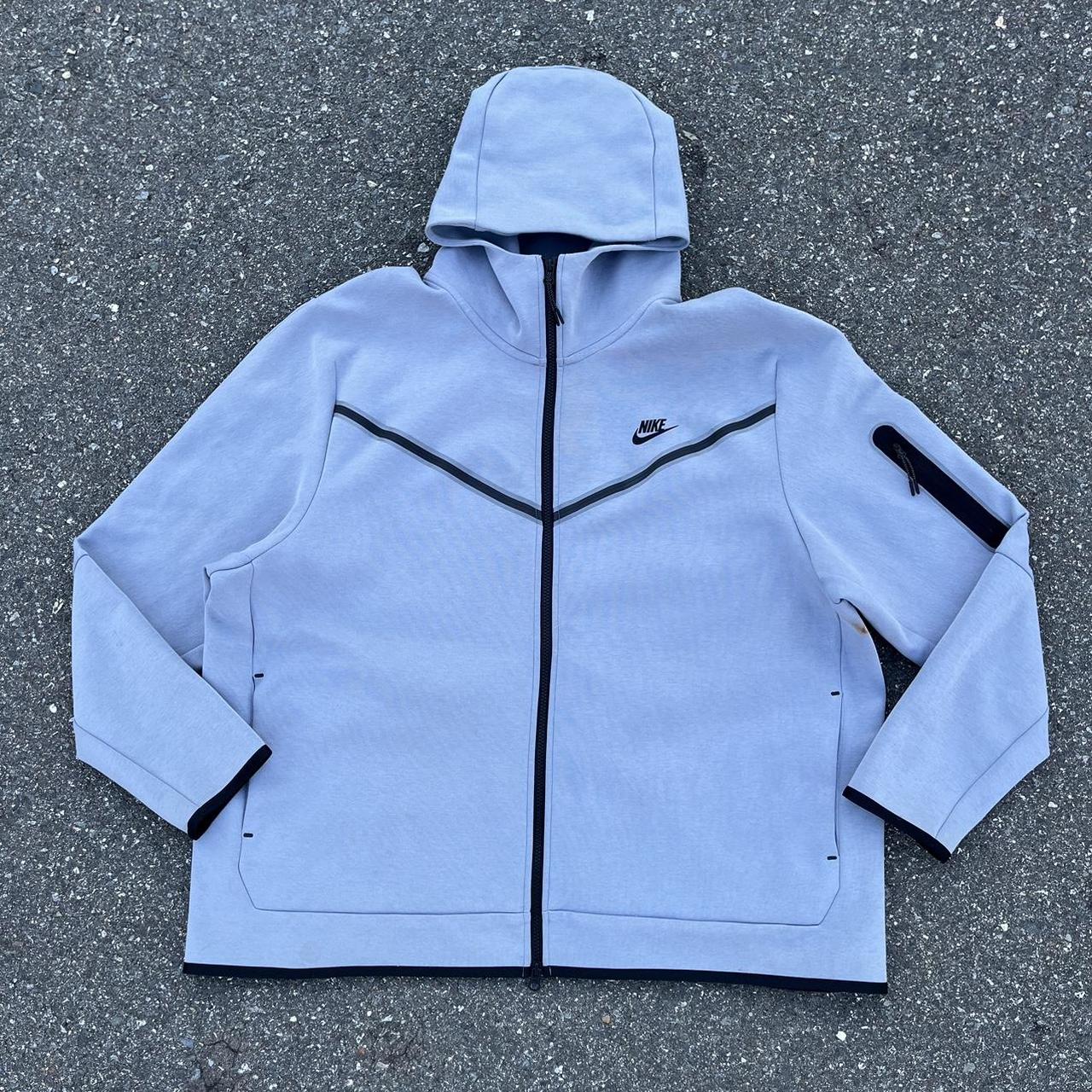 Grey Nike Tech Fleece Zip Up Jacket Size:... - Depop