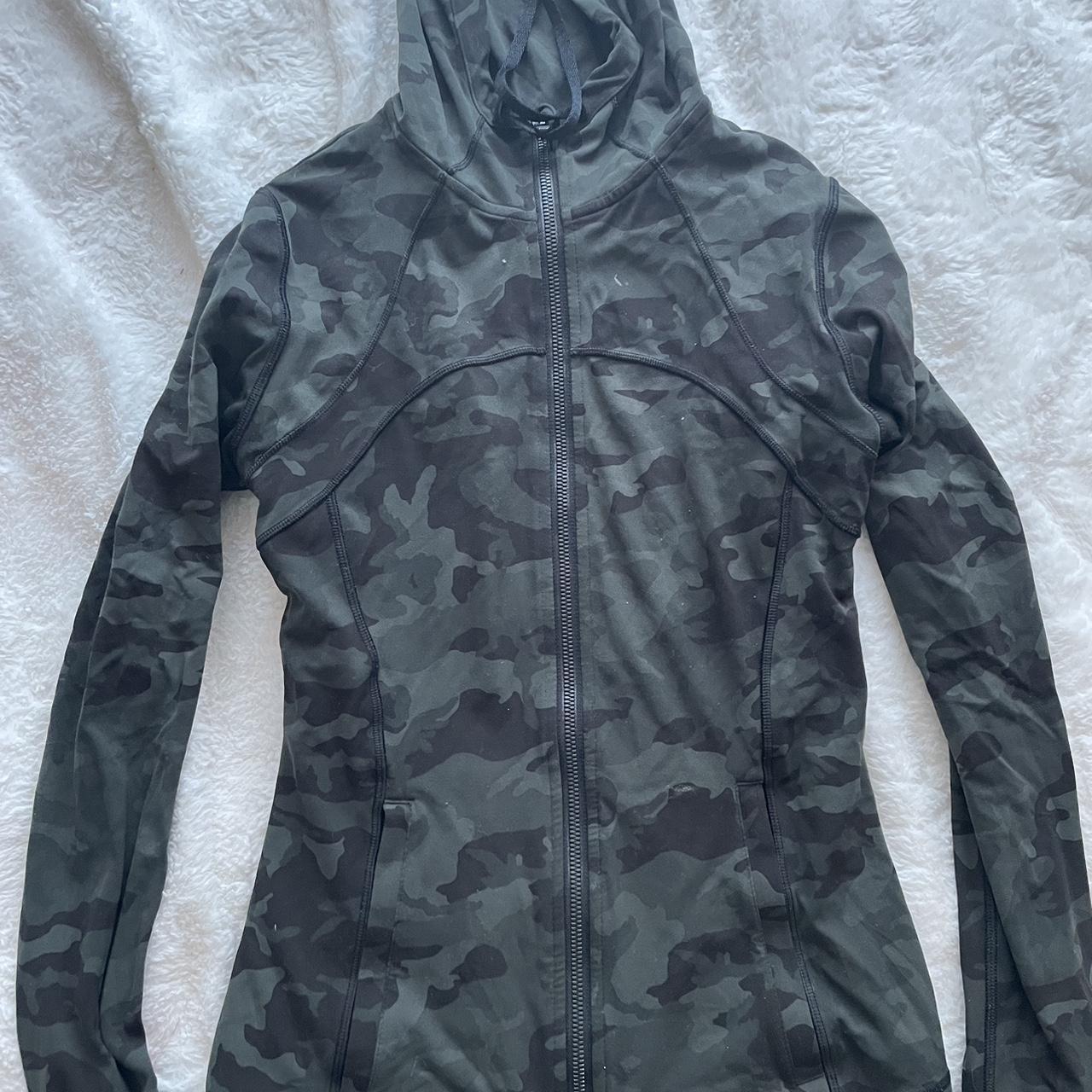 lululemon army print define jacket with hood Depop
