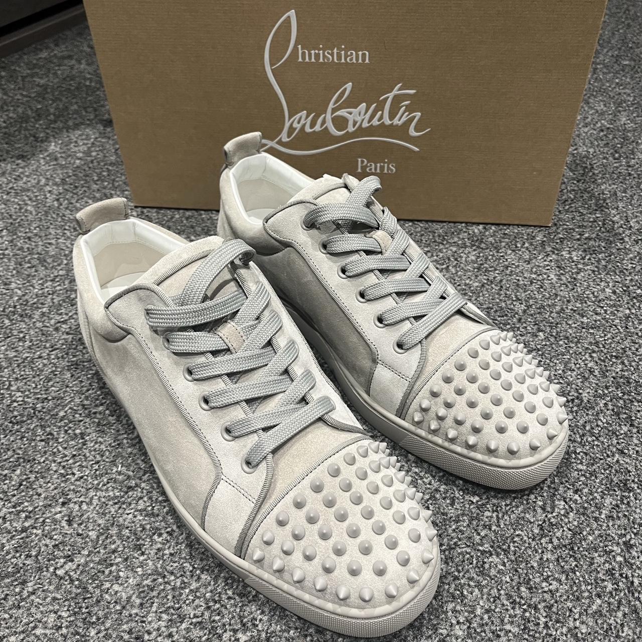 Louboutin mens grey best sale