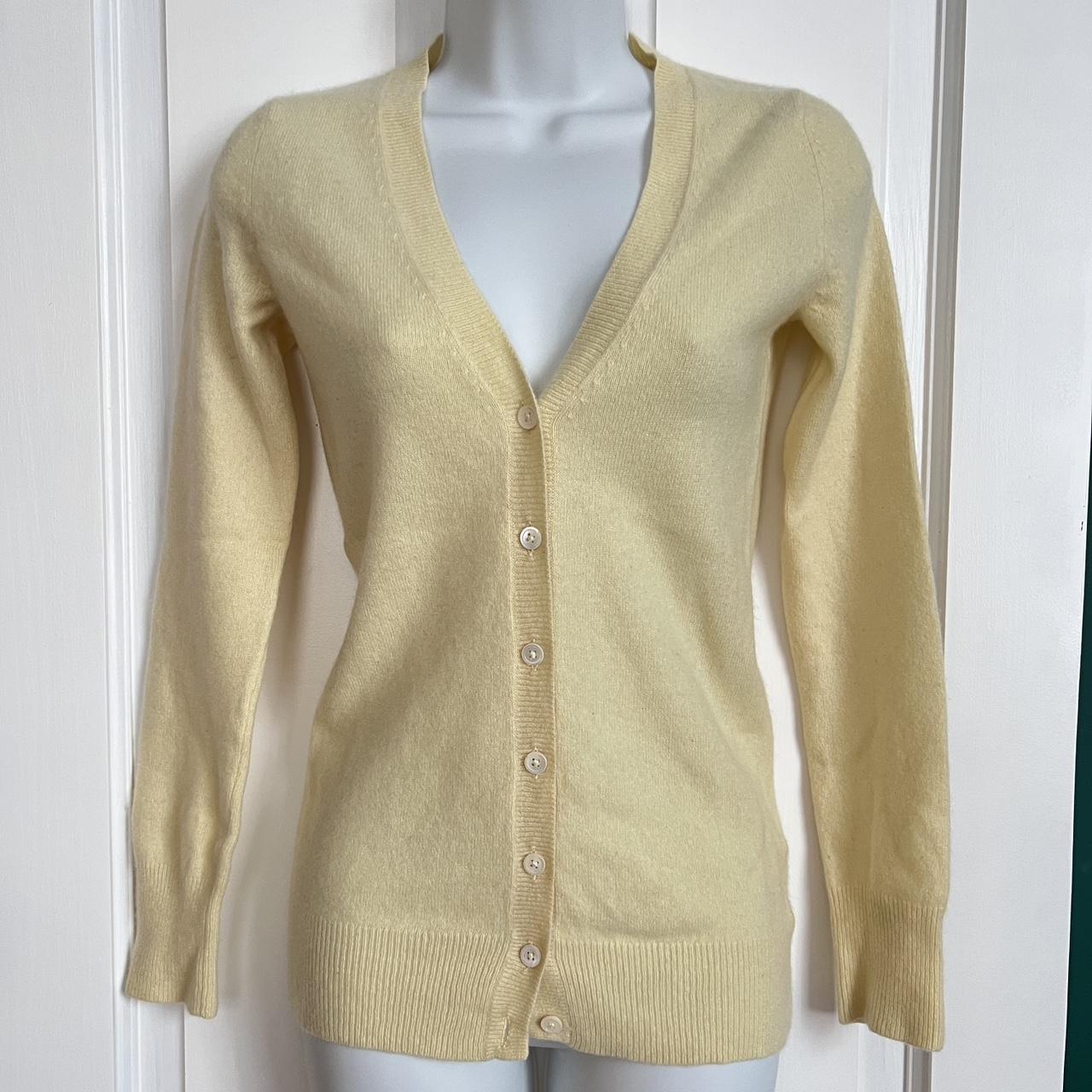Gap Women's Yellow Cardigan Depop