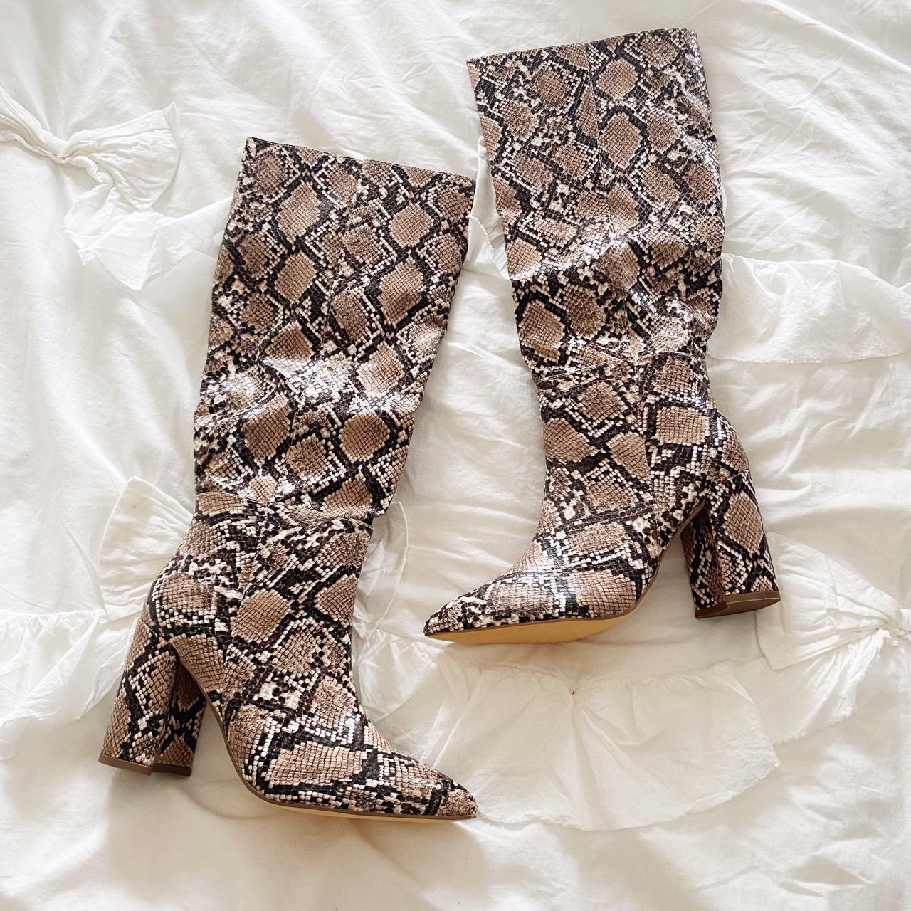 lulus snakeskin boots