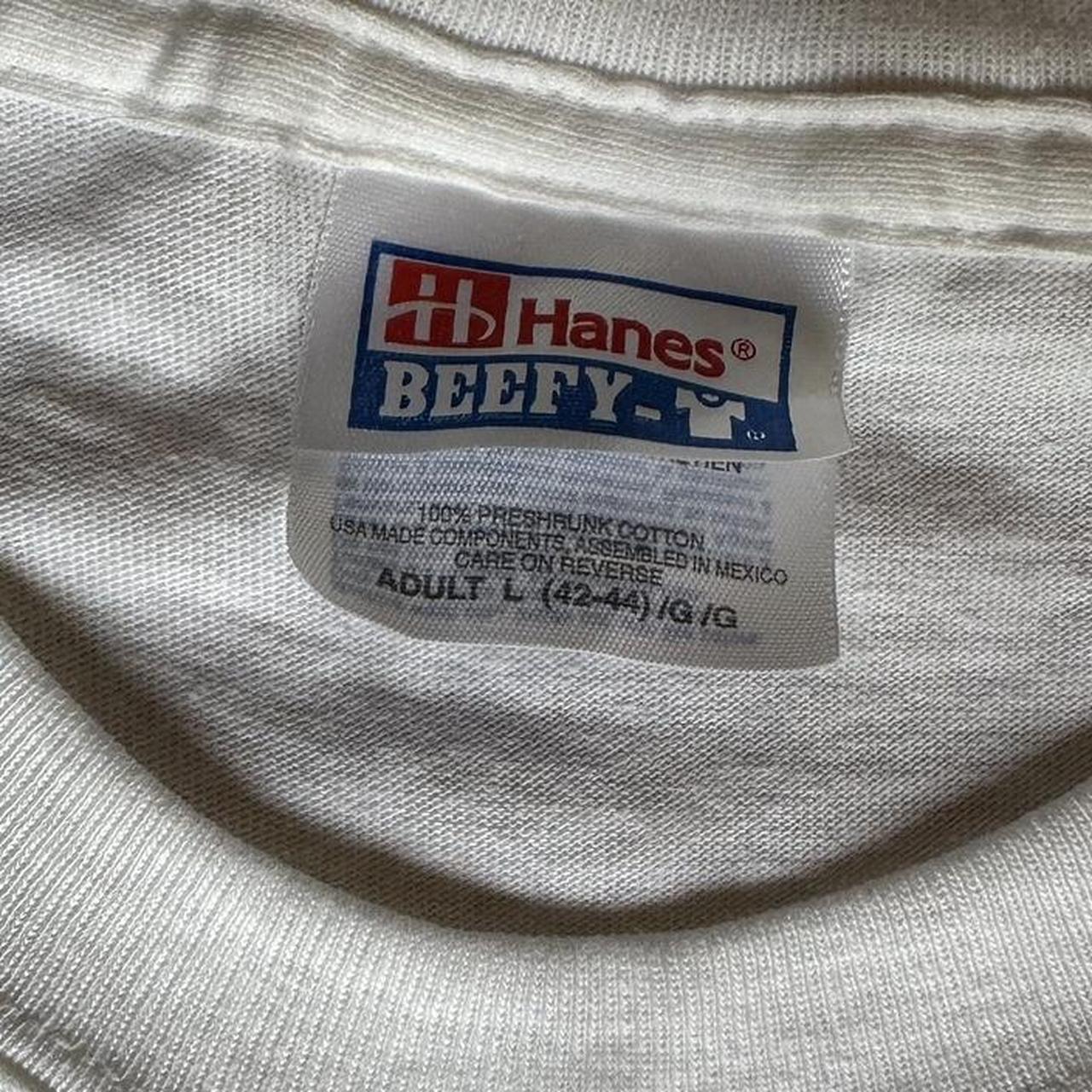 Hanes Women's White and Black T-shirt | Depop