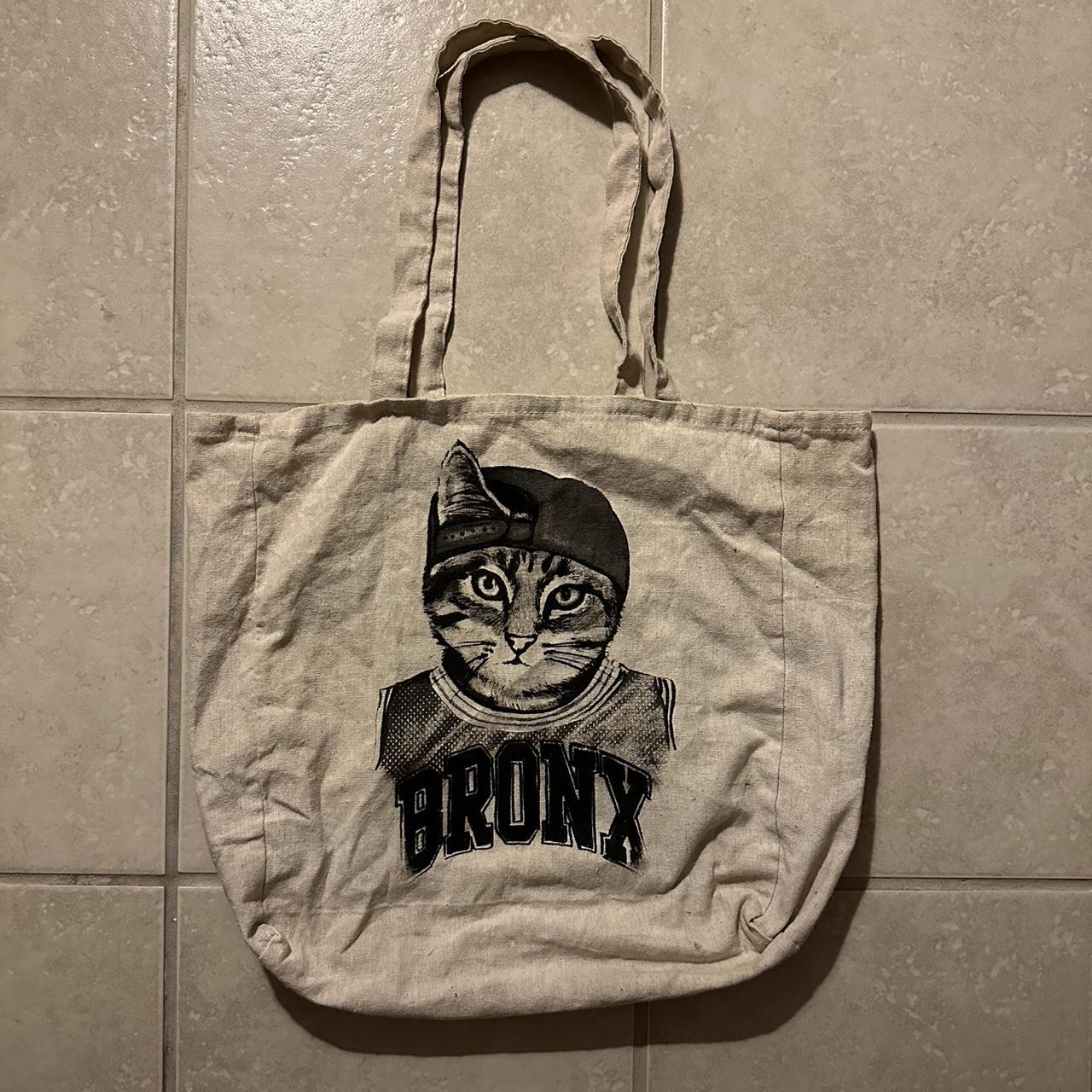 Cat tote bag. Bronx New York cat street hustler bag.... Depop