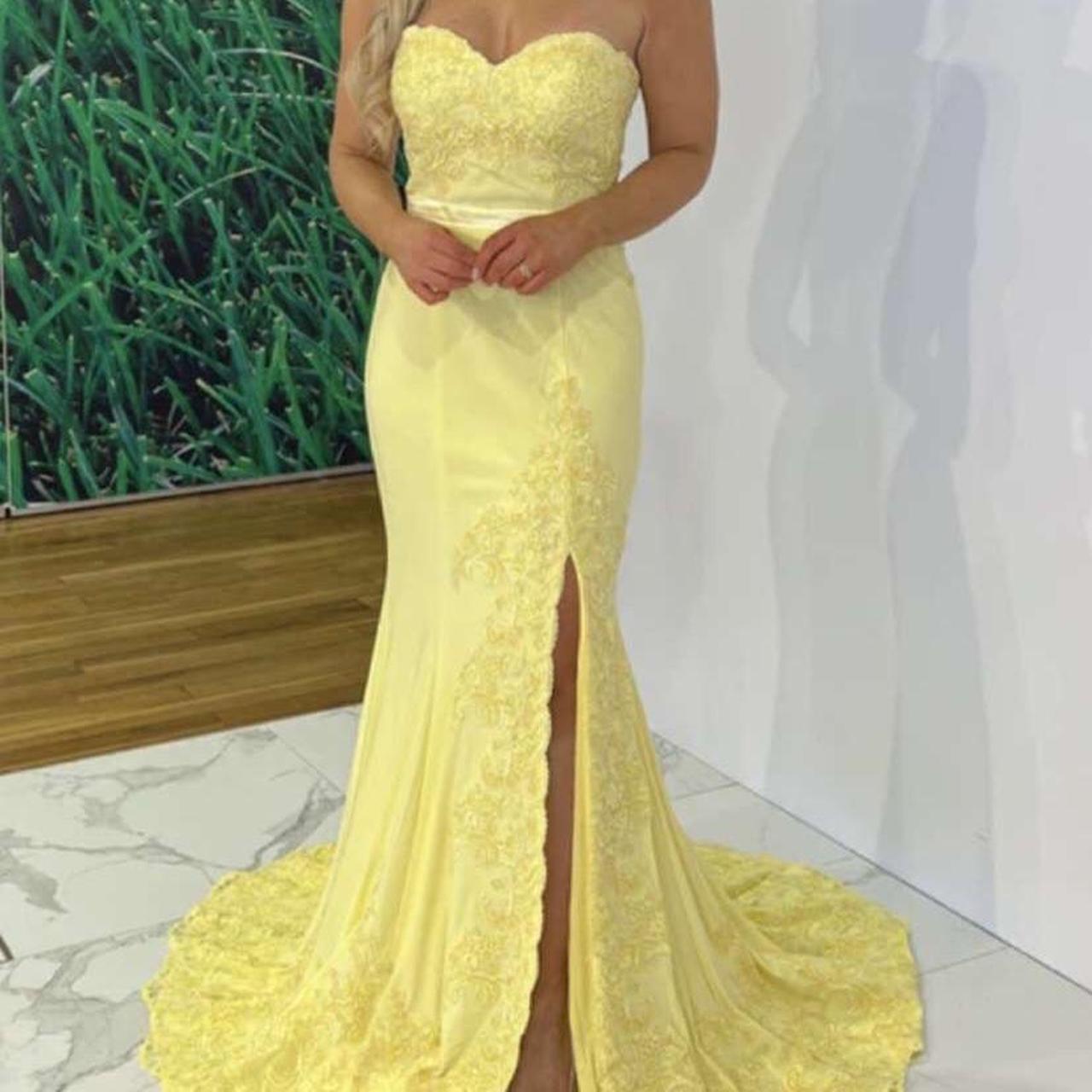 Yellow hot sale debs dress