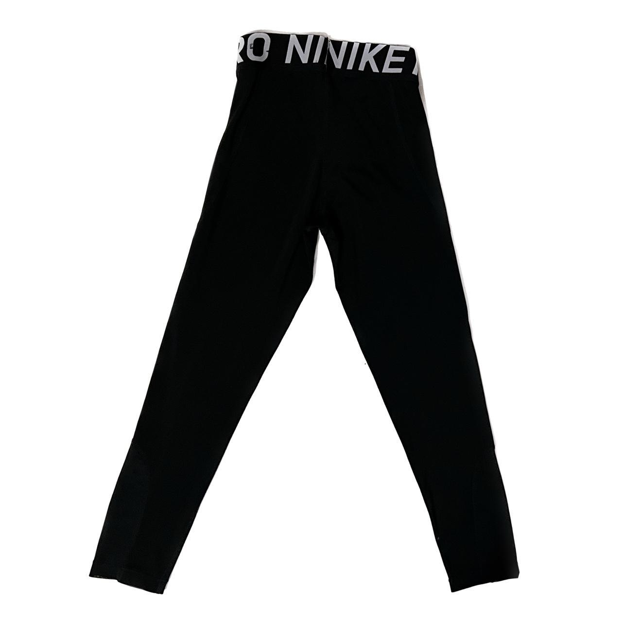black nike cotton leggings size: kids large (fits - Depop