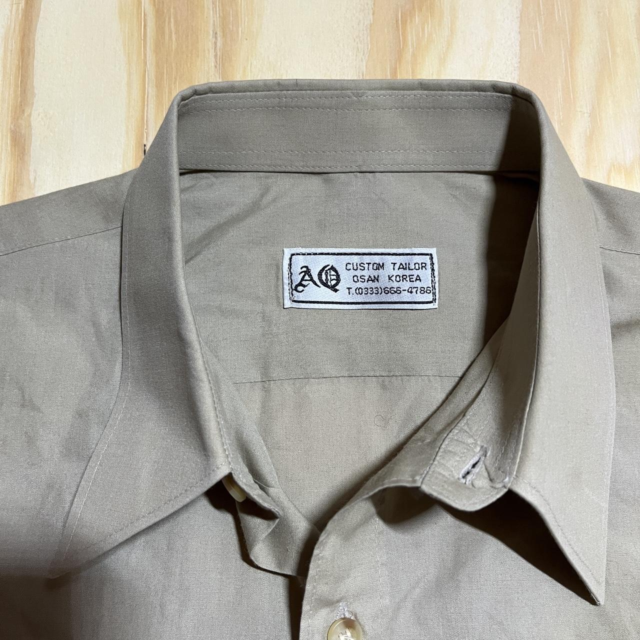 Men's Shirt - Tan/Cream – Tan and cream button-up… - image 2