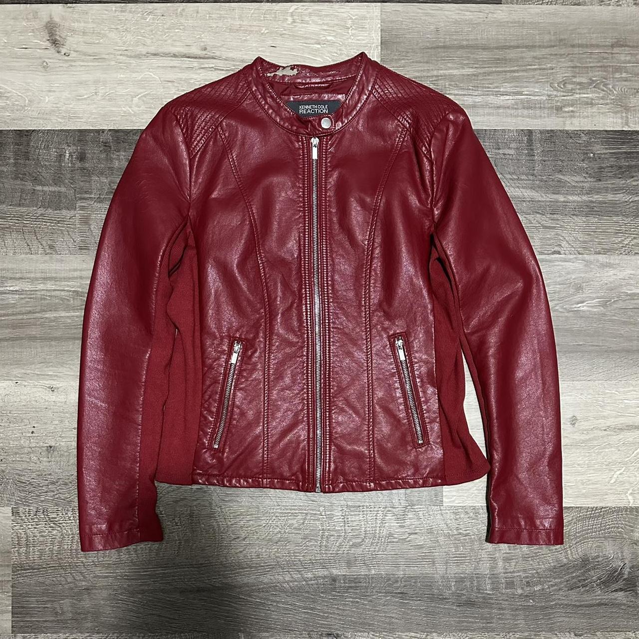 Kenneth Cole reaction faux leather jacket Great fit... - Depop