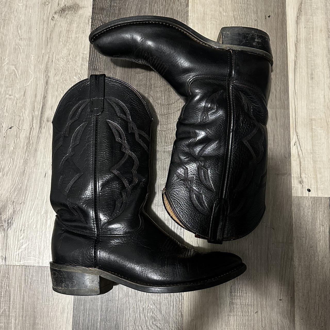 Used black shop cowboy boots