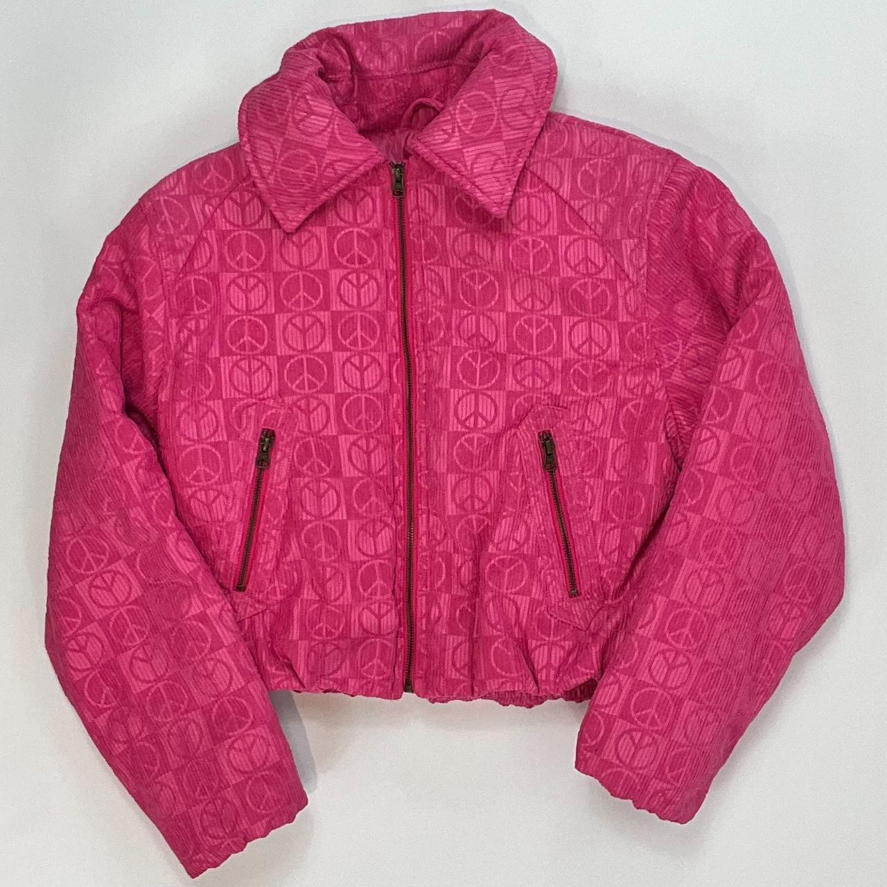 CHRISTIAN DIOR PINK MONOGRAM LOGO PINK PUFFER JACKET