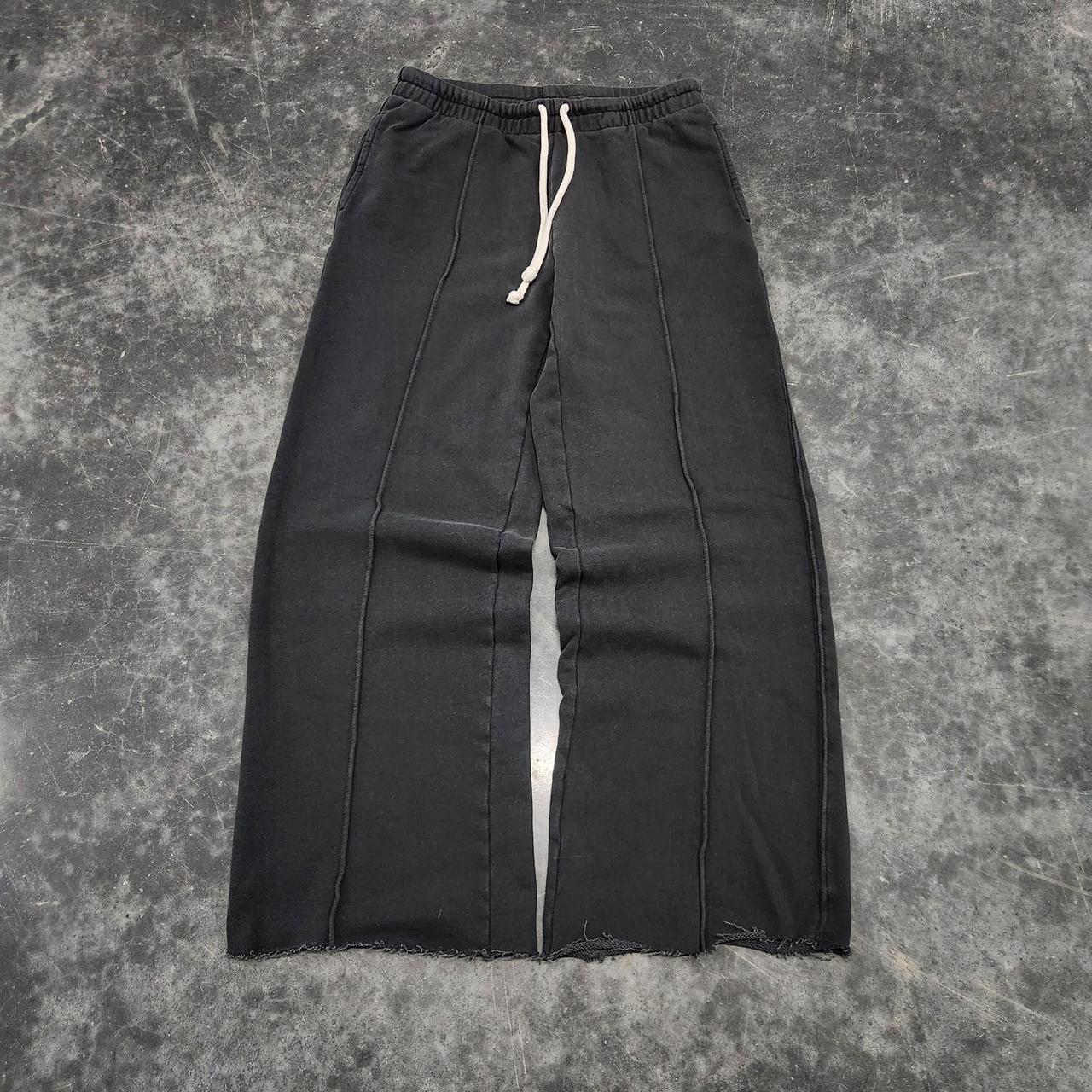 Black vintage-wide-leg-pants - Depop