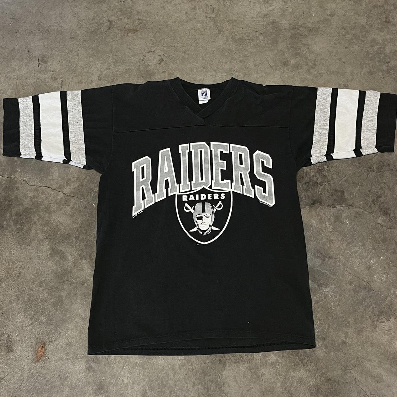 Vintage Raiders NFL Graphic Shirt Size L Brand: - Depop