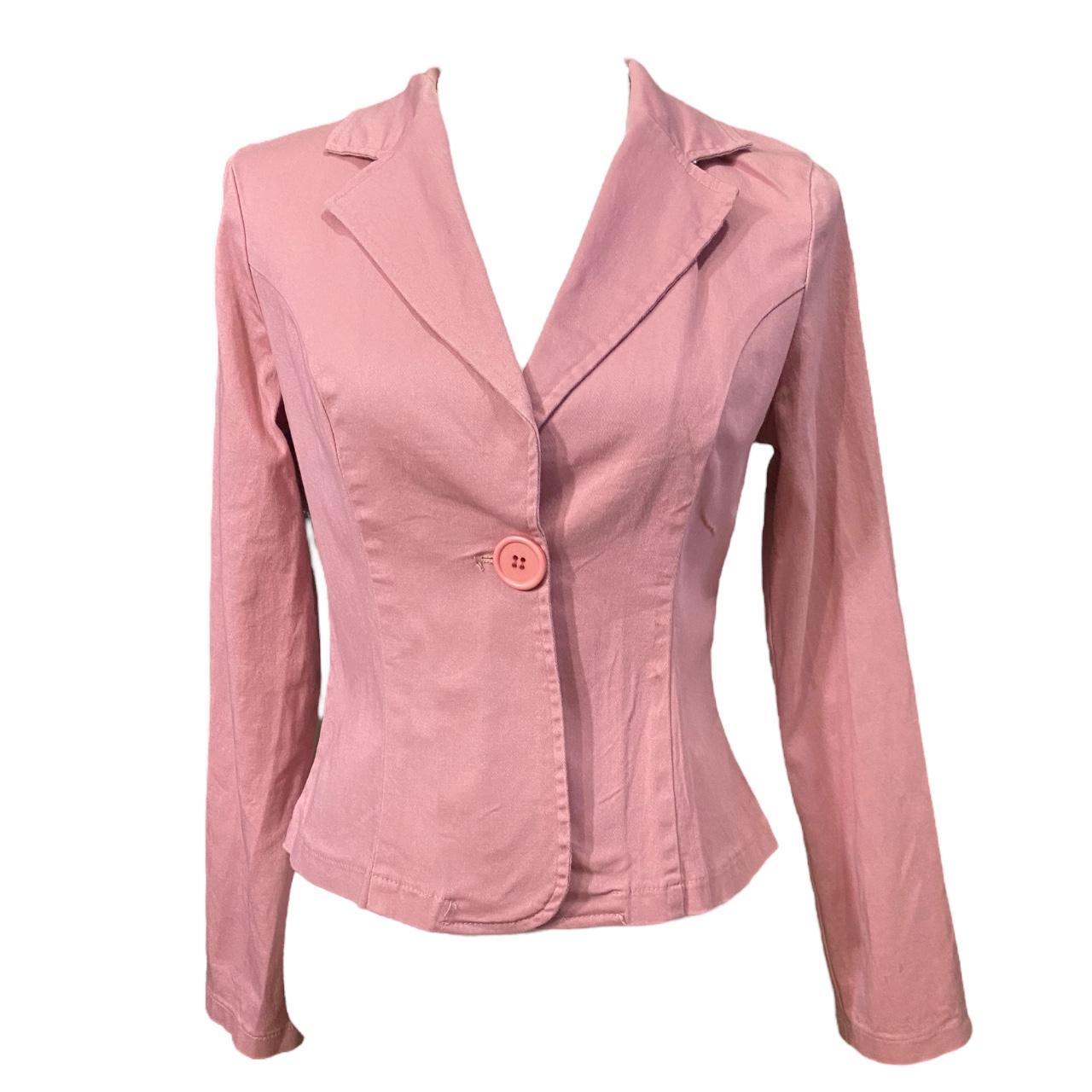 y2k early 2000s Agaci too baby light pink blazer... - Depop