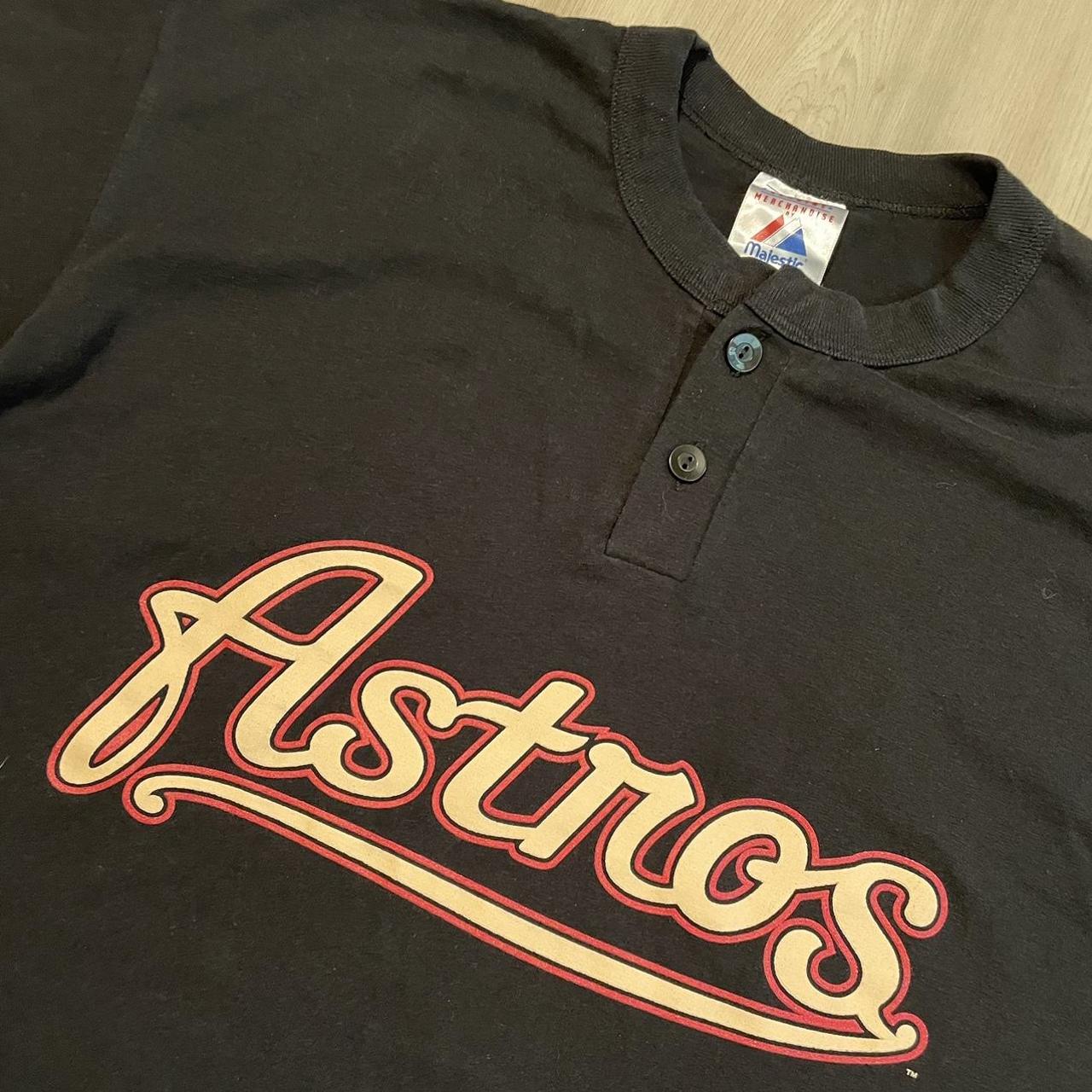 Shirts, Houston Astros Black Vintage Majestic Button Jersey