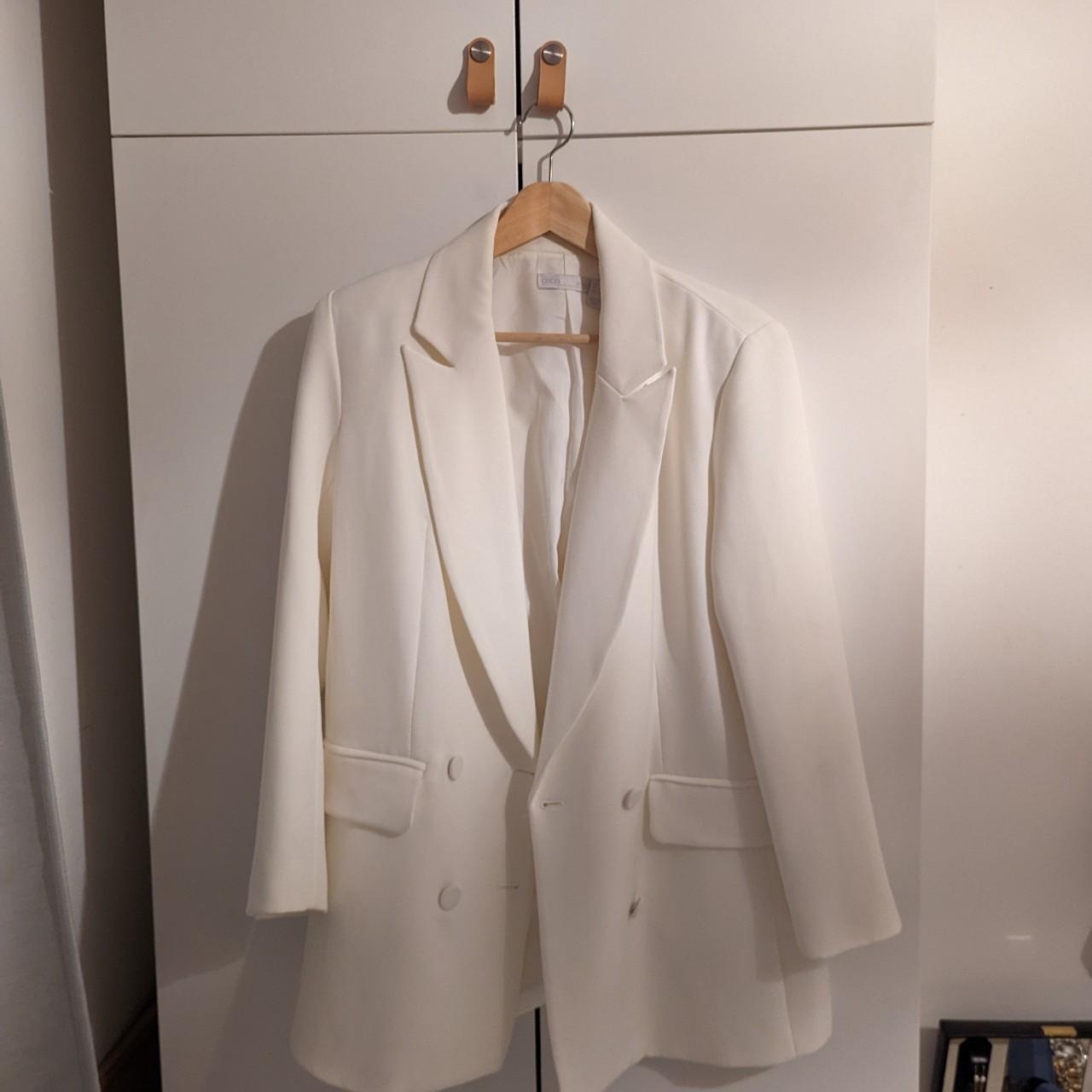 ASOS BRIDAL white suit jacket premium... - Depop